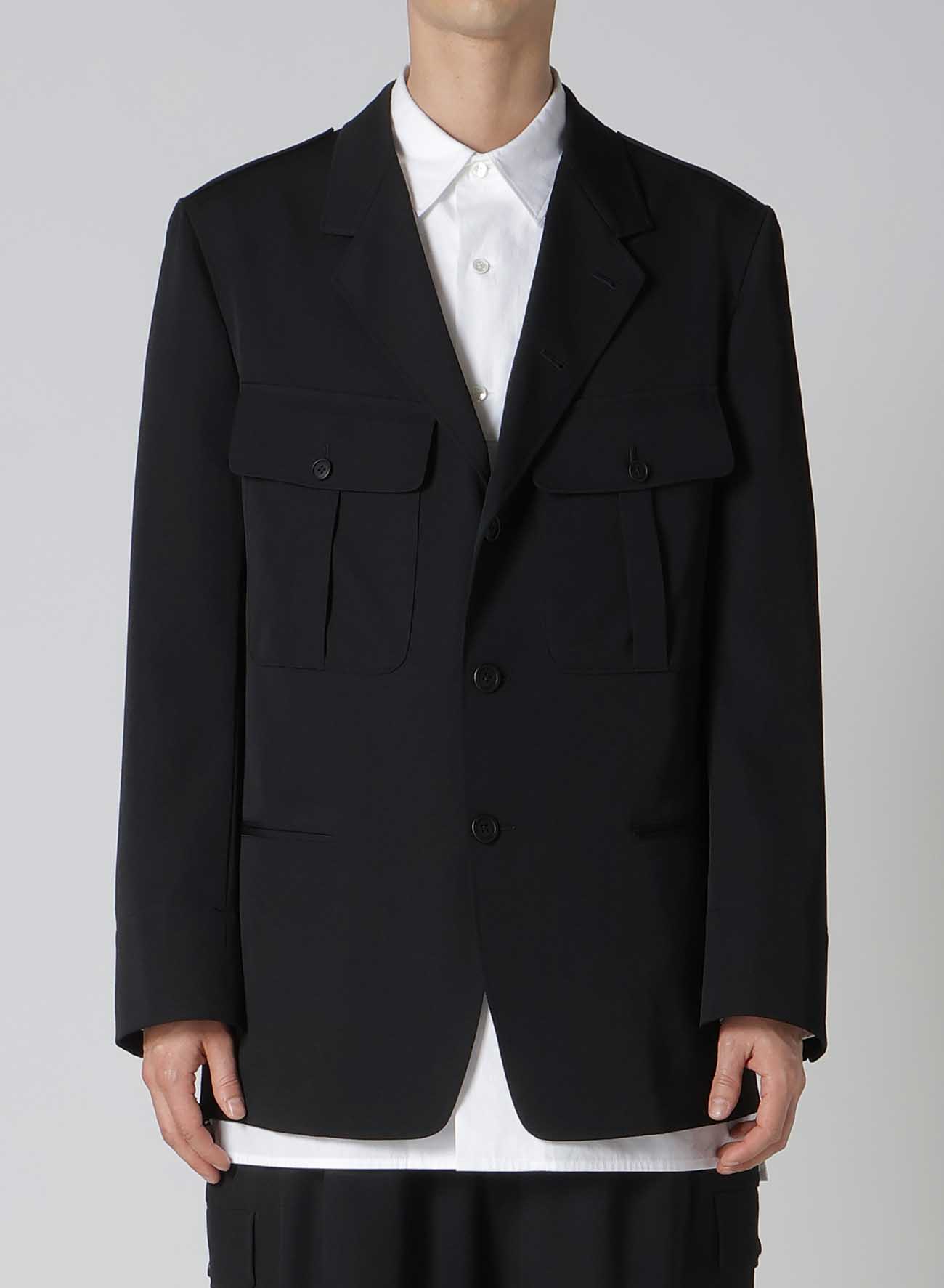 GABARDINE ACTION PLEATS JACKET