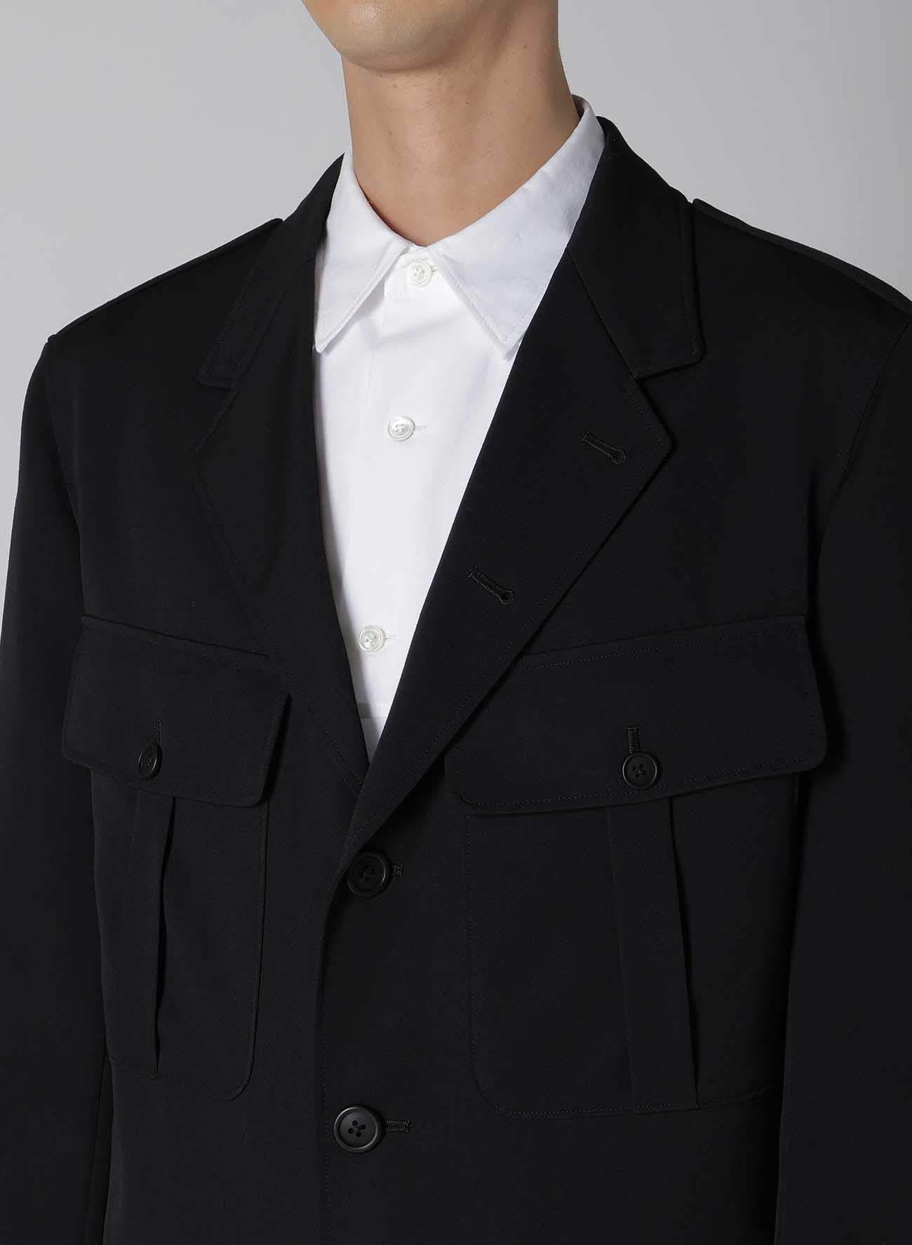 GABARDINE ACTION PLEATS JACKET