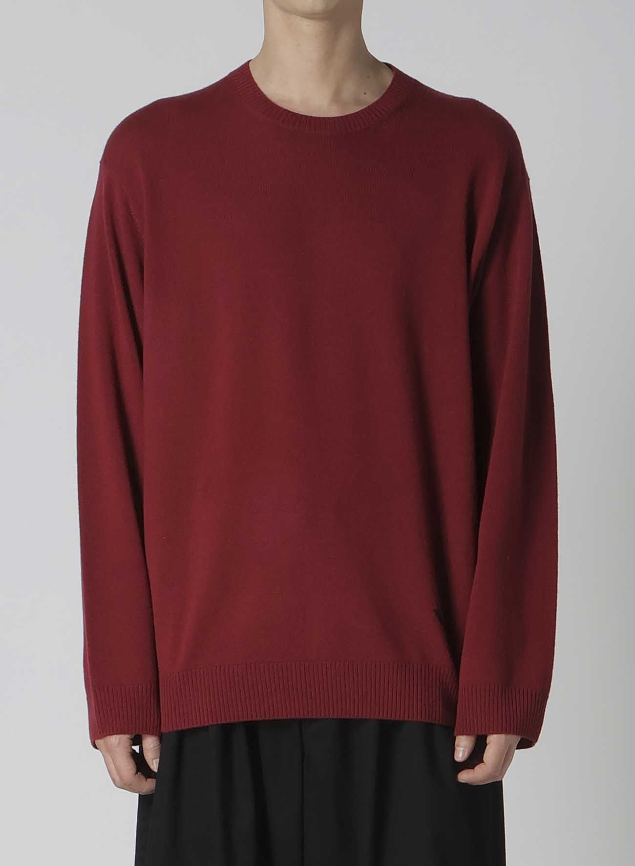 ROUND NECK INTARSIA KNIT WITH "Y's for men" LOGO