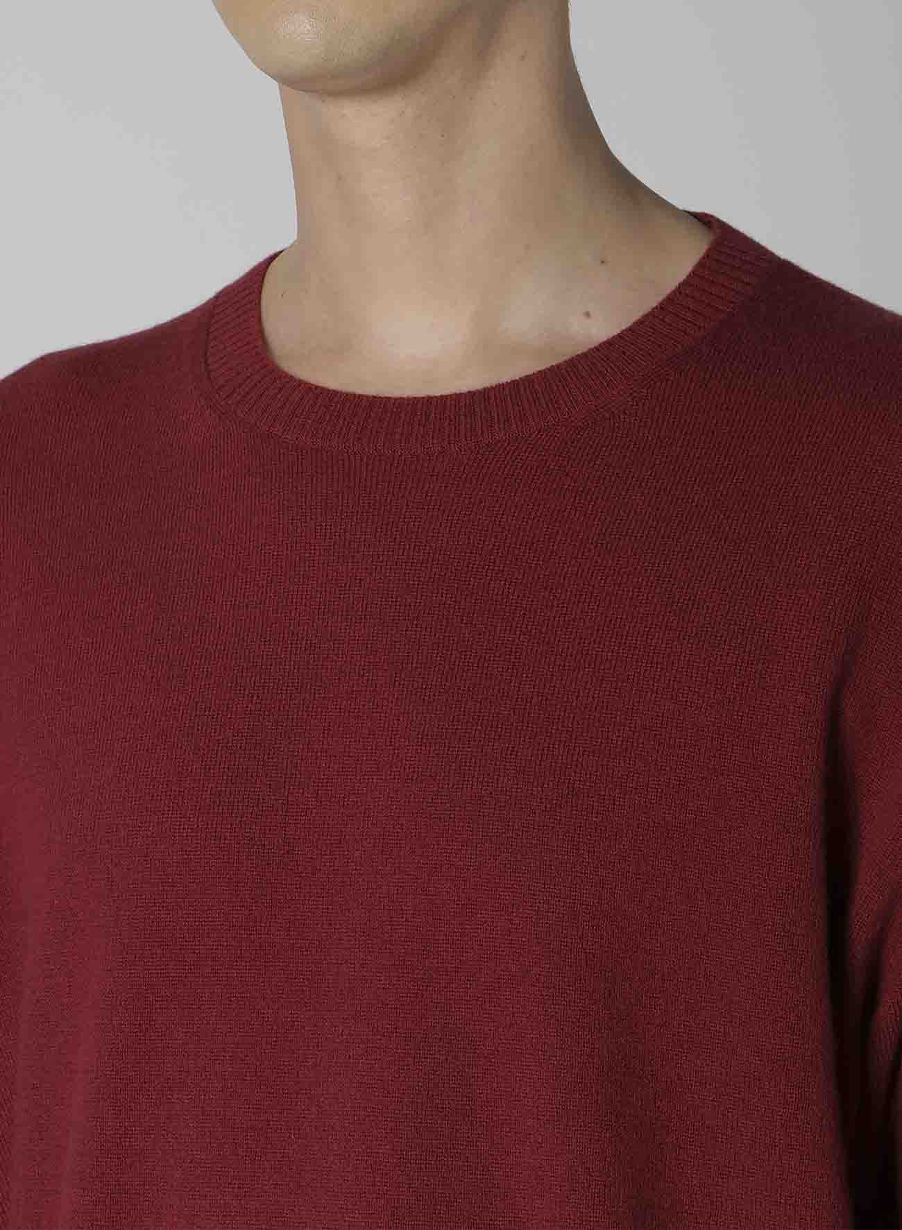 ROUND NECK INTARSIA KNIT WITH "Y's for men" LOGO