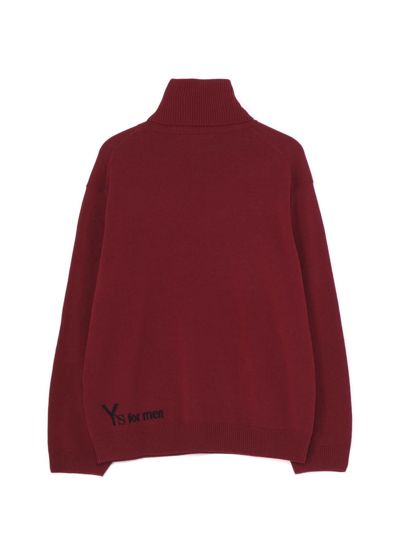 TURTLE NECK INTARSIA KNIT WITH "Y's for men" LOGO