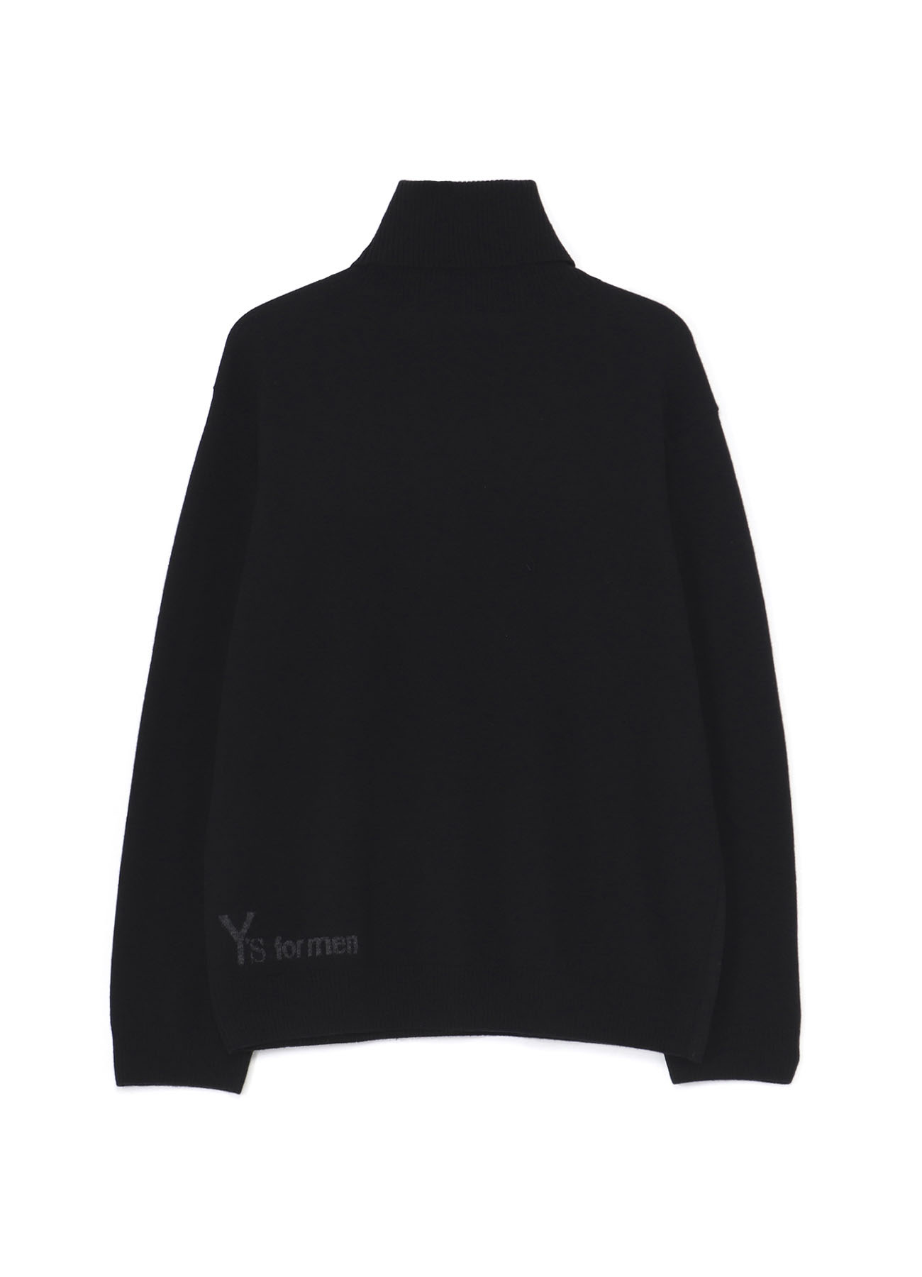 TURTLE NECK INTARSIA KNIT WITH "Y's for men" LOGO