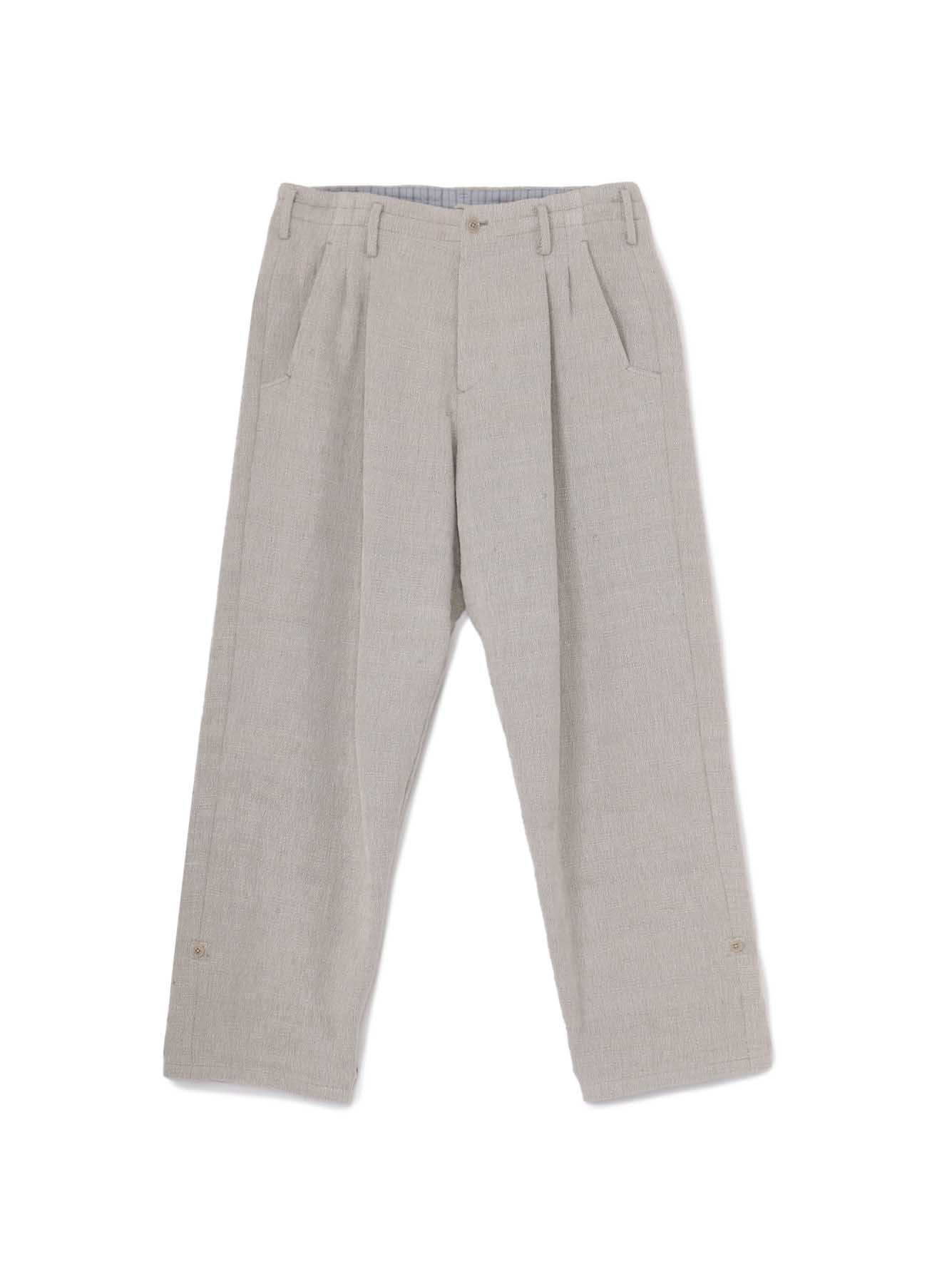 HAND SPAN COTTON PANTS WITH 2-TUCKS CUFF TAB