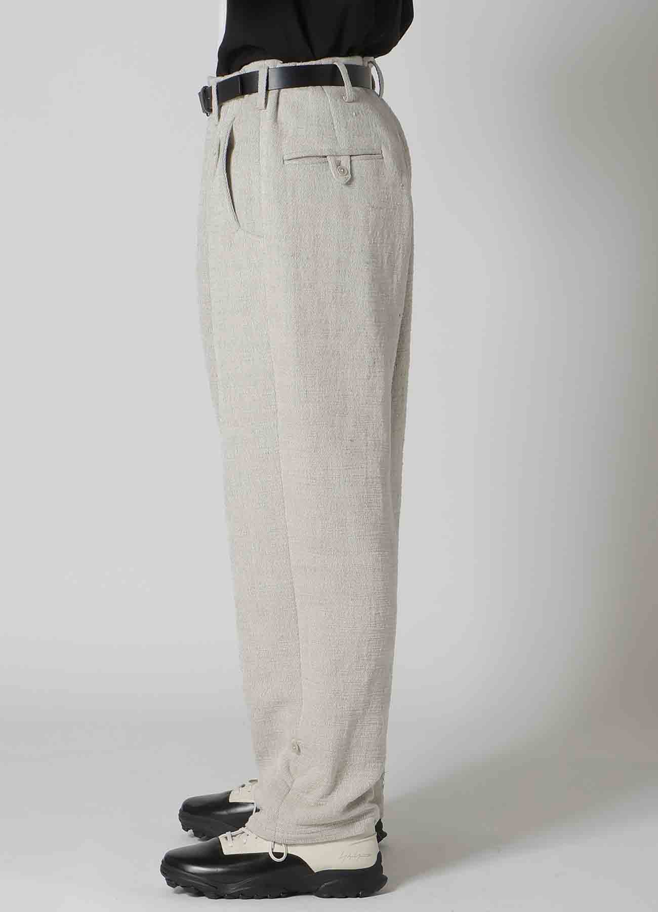 HAND SPAN COTTON PANTS WITH 2-TUCKS CUFF TAB