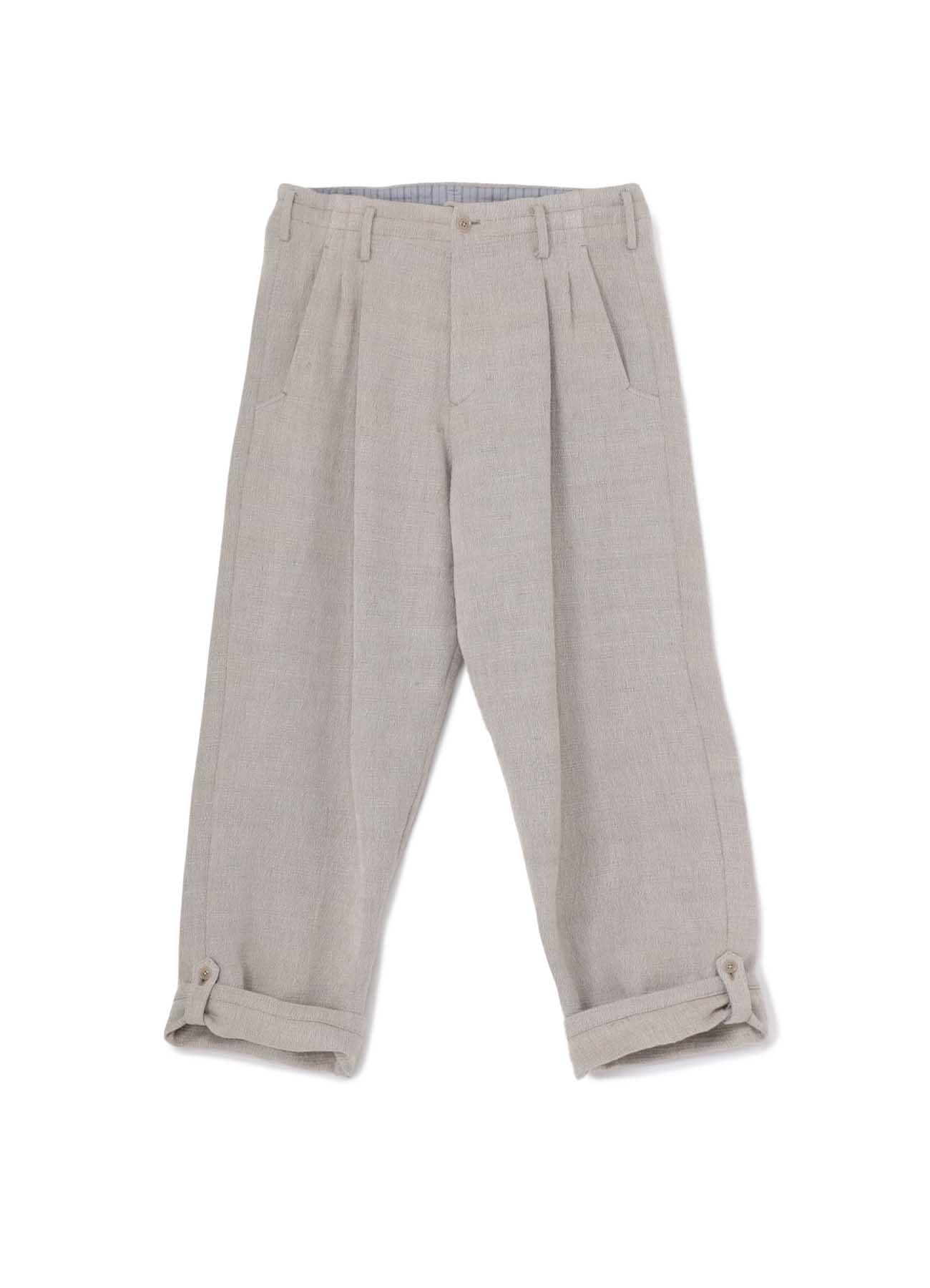 HAND SPAN COTTON PANTS WITH 2-TUCKS CUFF TAB