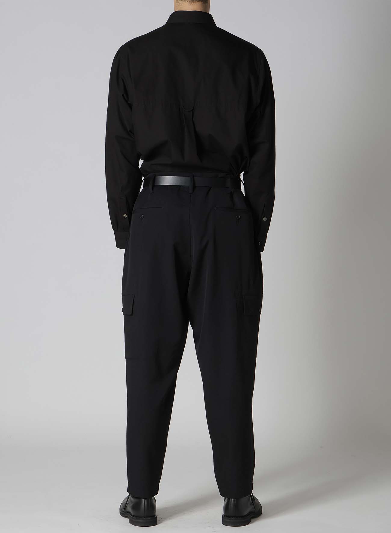 GABARDINE SIDE TUCK PANTS