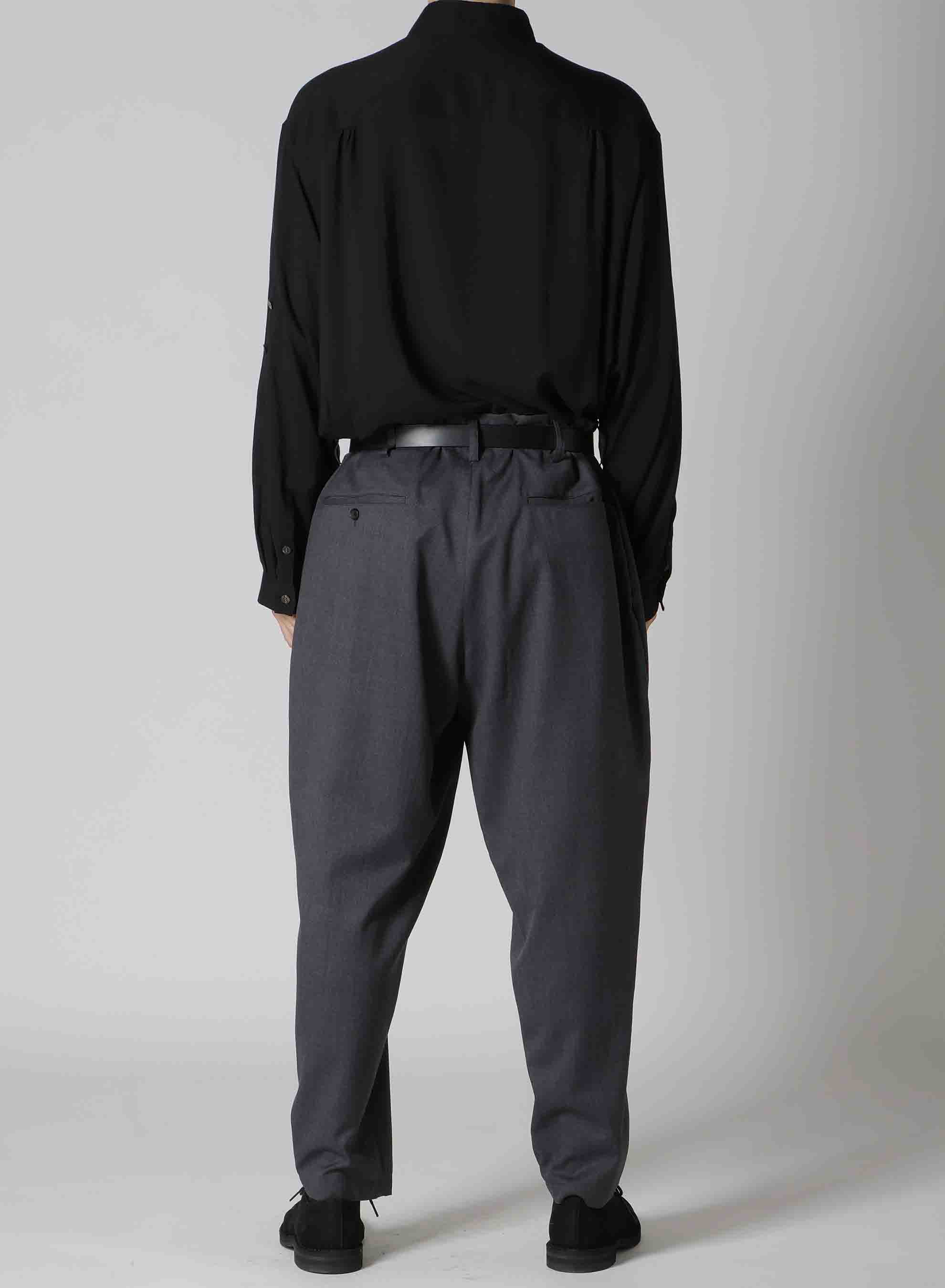 SUIT GABARDINE PANTS WITH SIDE TUCK