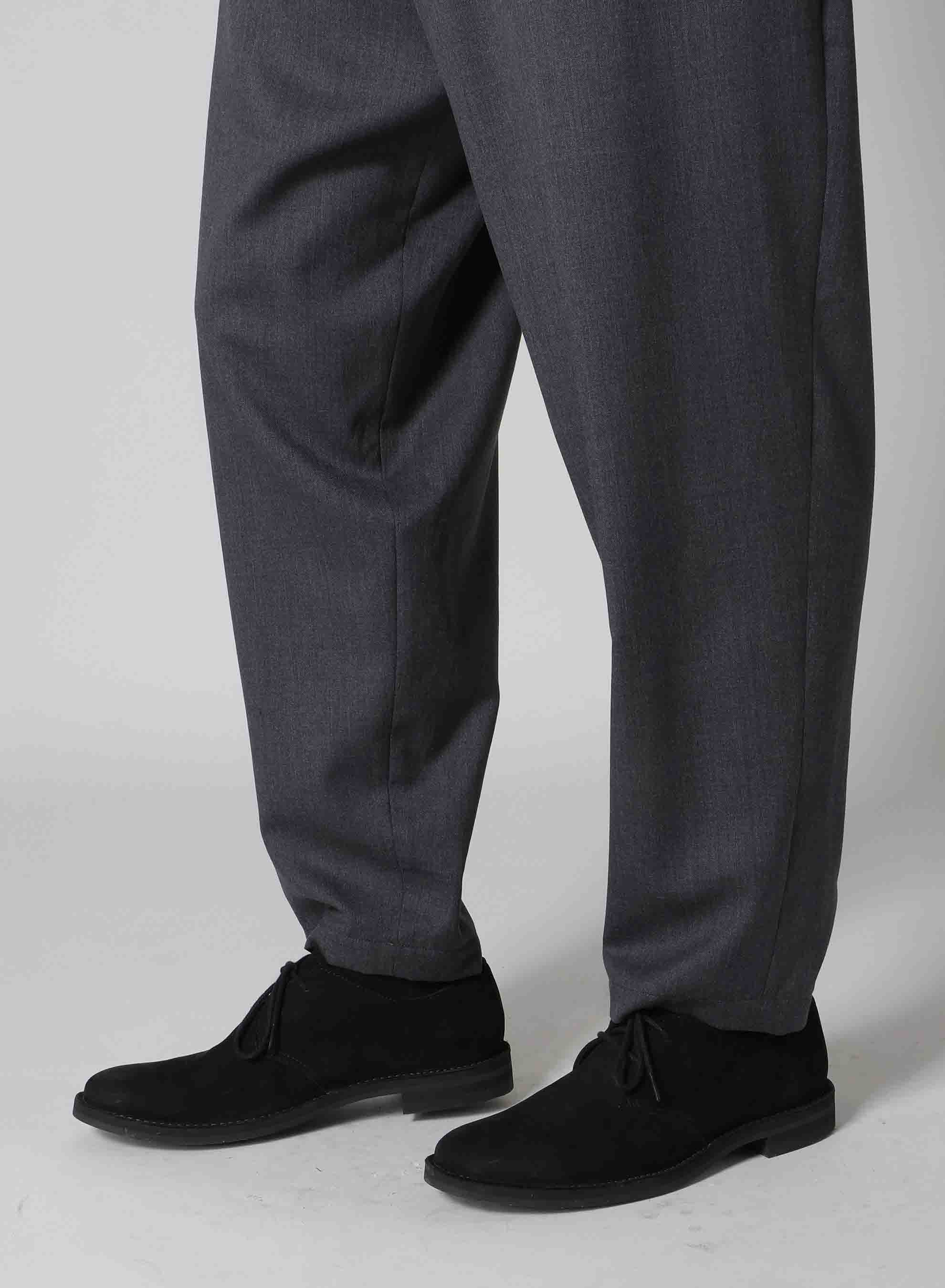 SUIT GABARDINE PANTS WITH SIDE TUCK