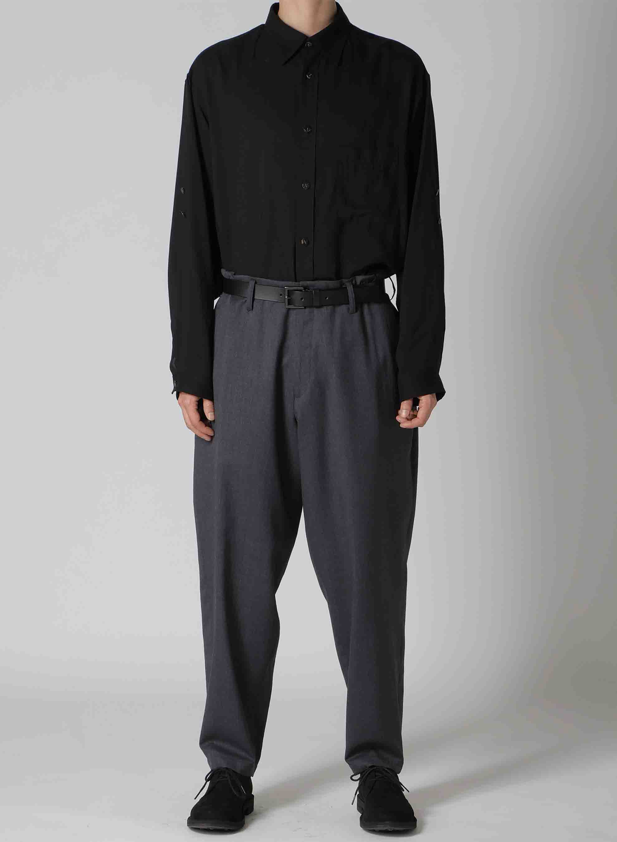 SUIT GABARDINE PANTS WITH SIDE TUCK