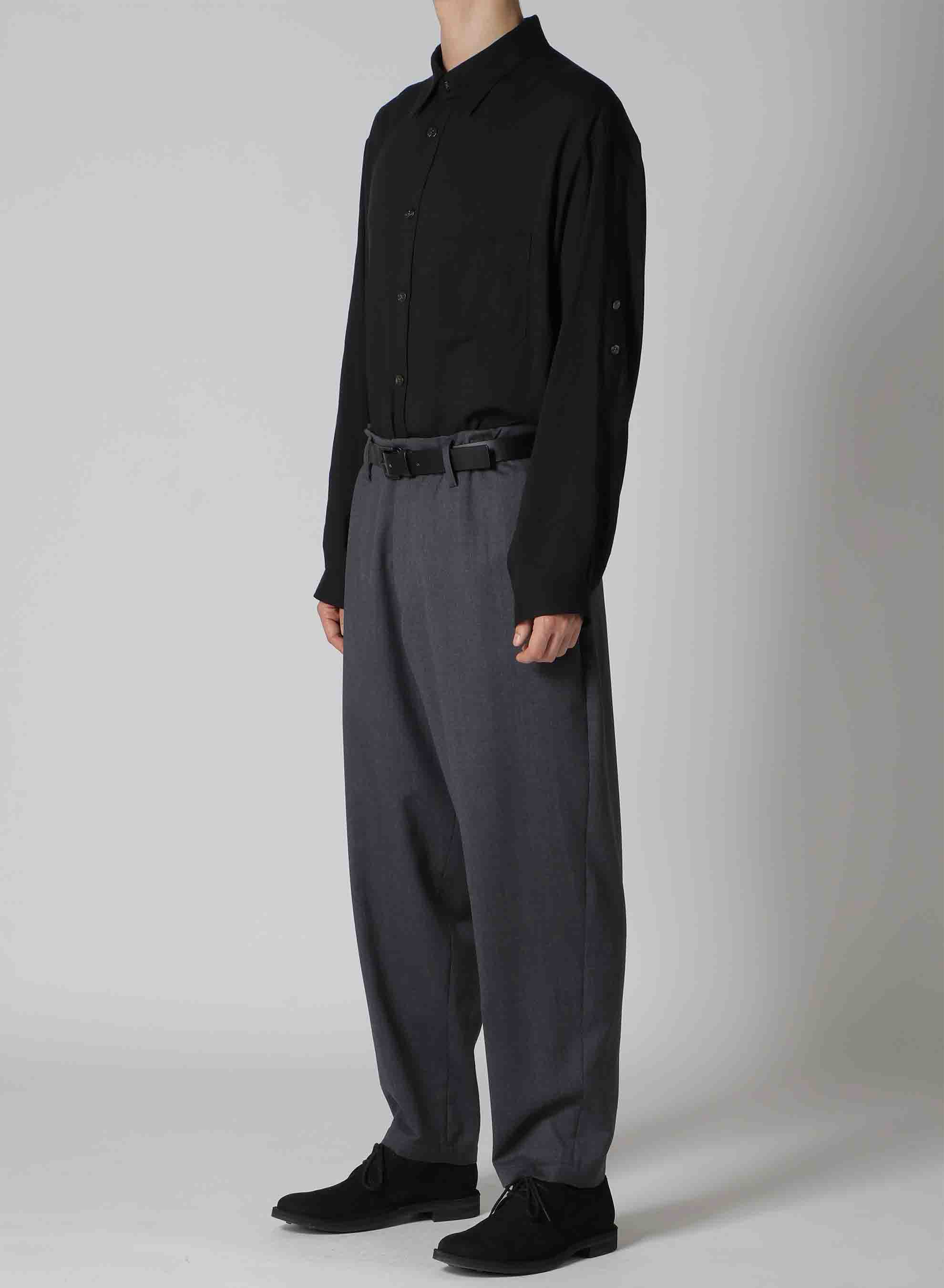 SUIT GABARDINE PANTS WITH SIDE TUCK