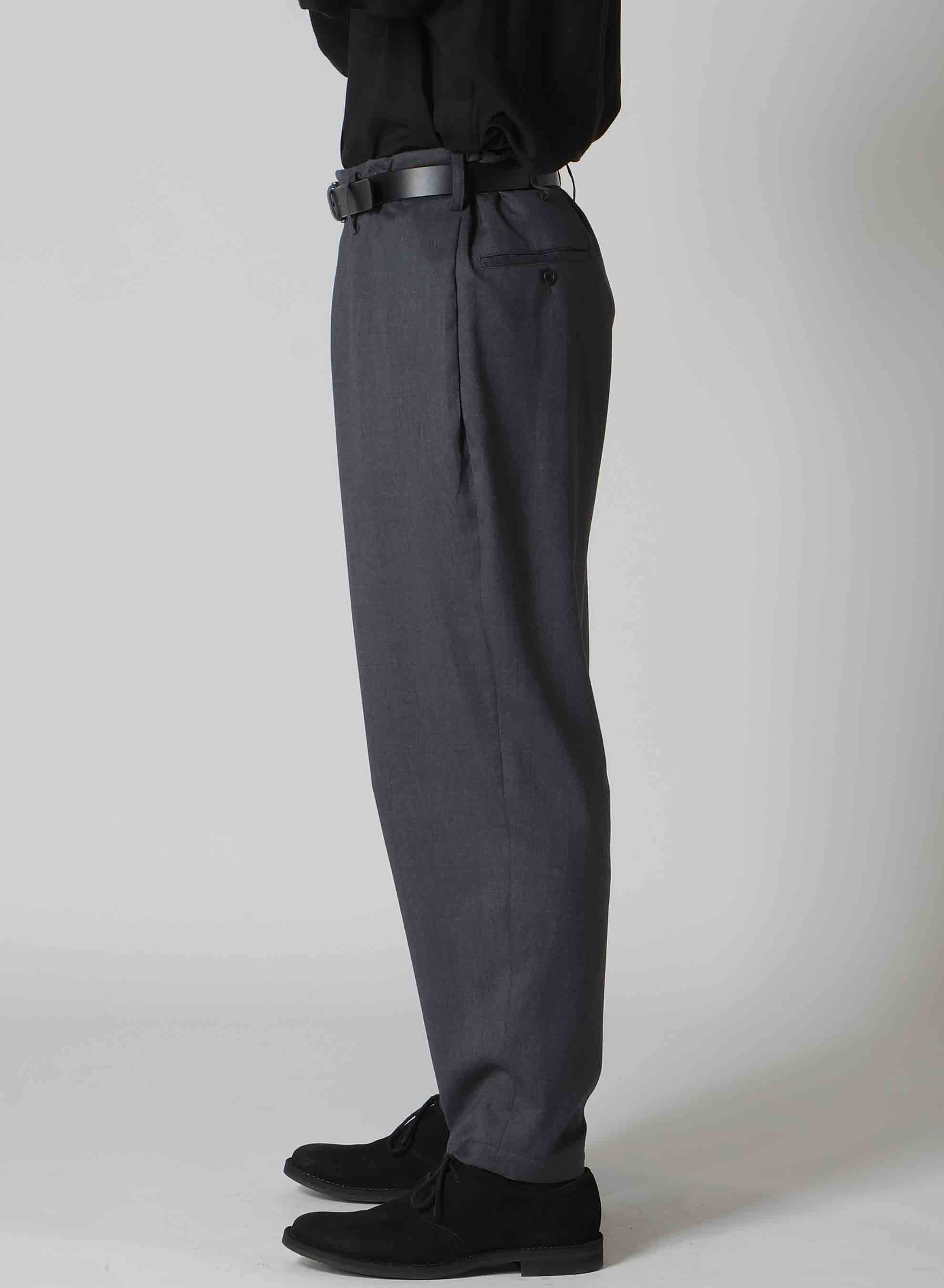 SUIT GABARDINE PANTS WITH SIDE TUCK