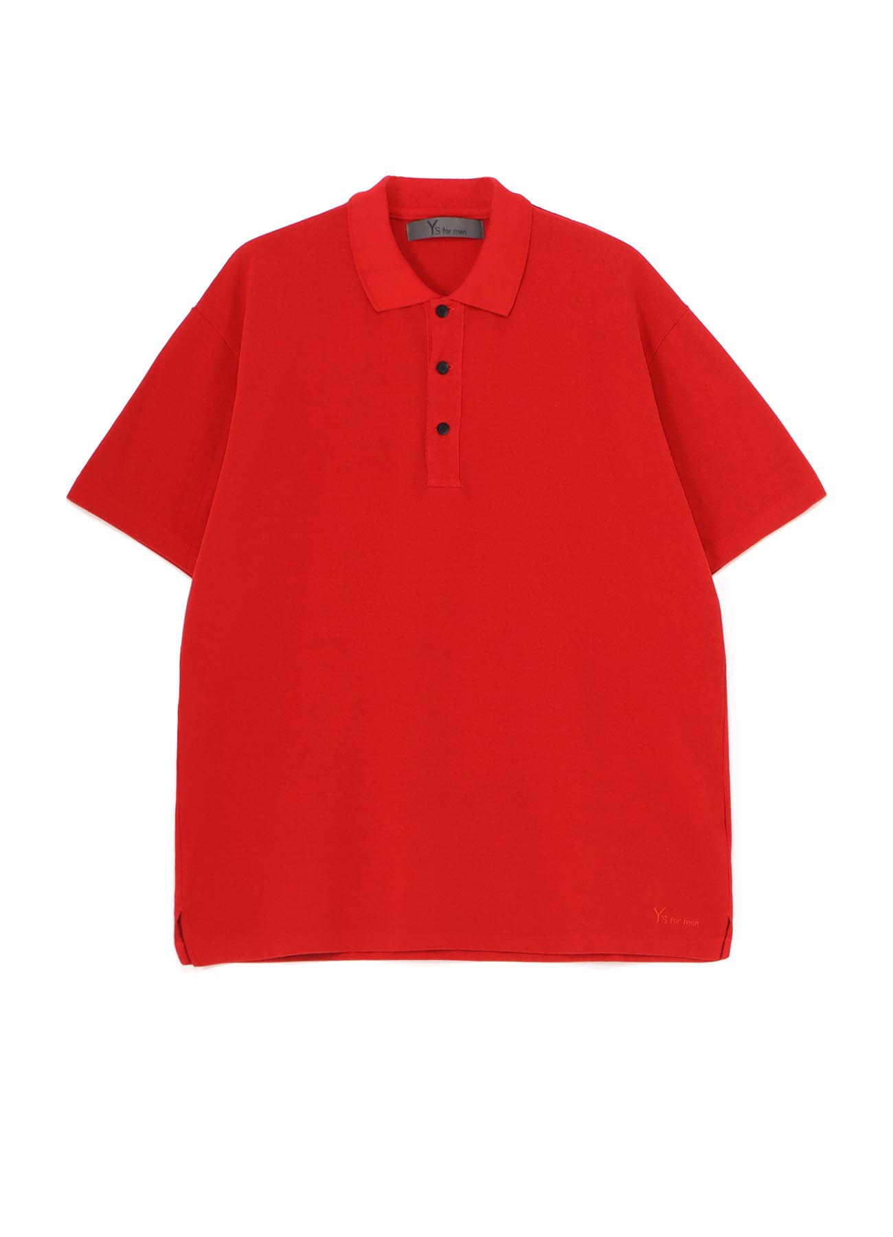 SEED STITCH POLO WITH LOGO EMBROIDERY