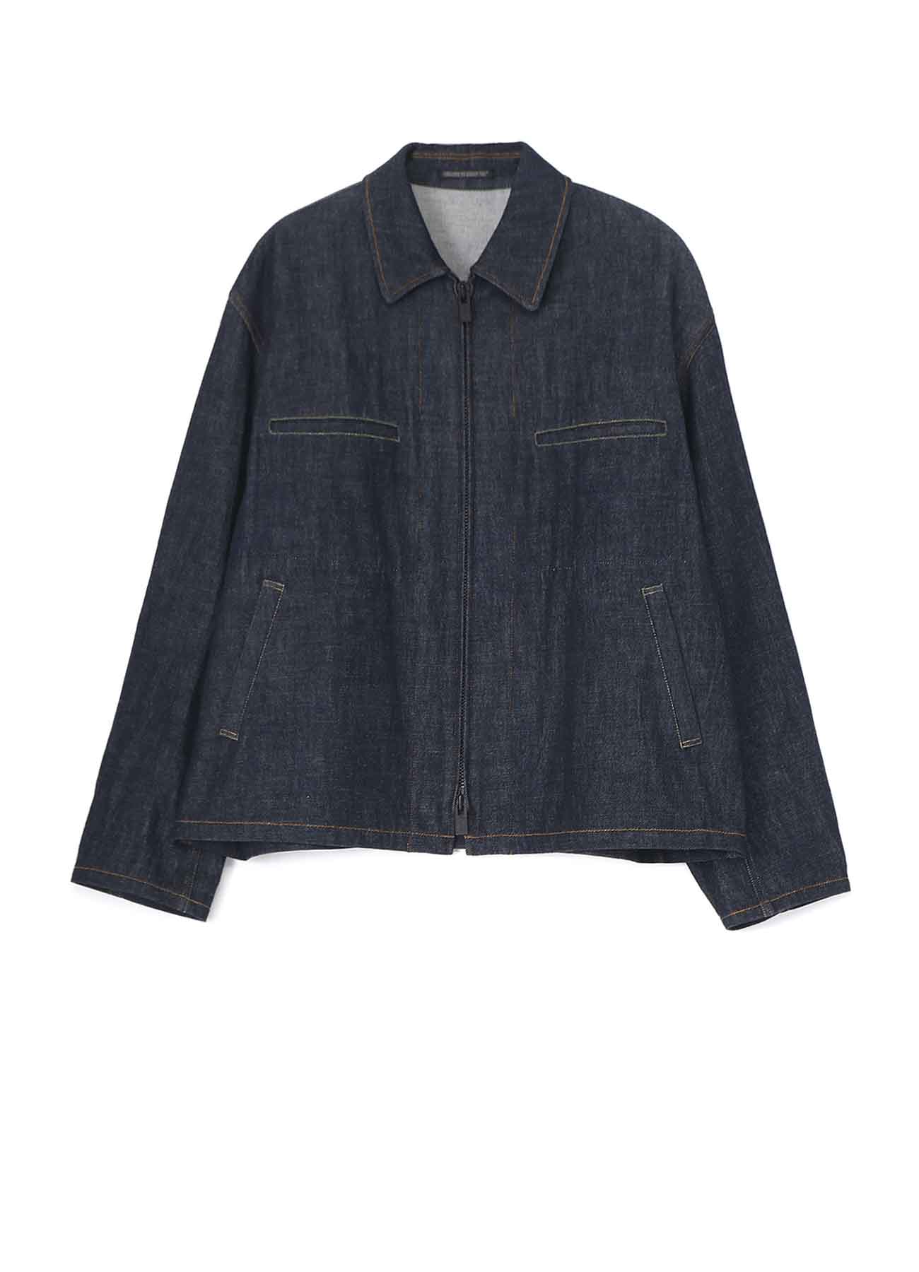 12oz DENIM BLOUSON WITH COLOR COMBI STITCH