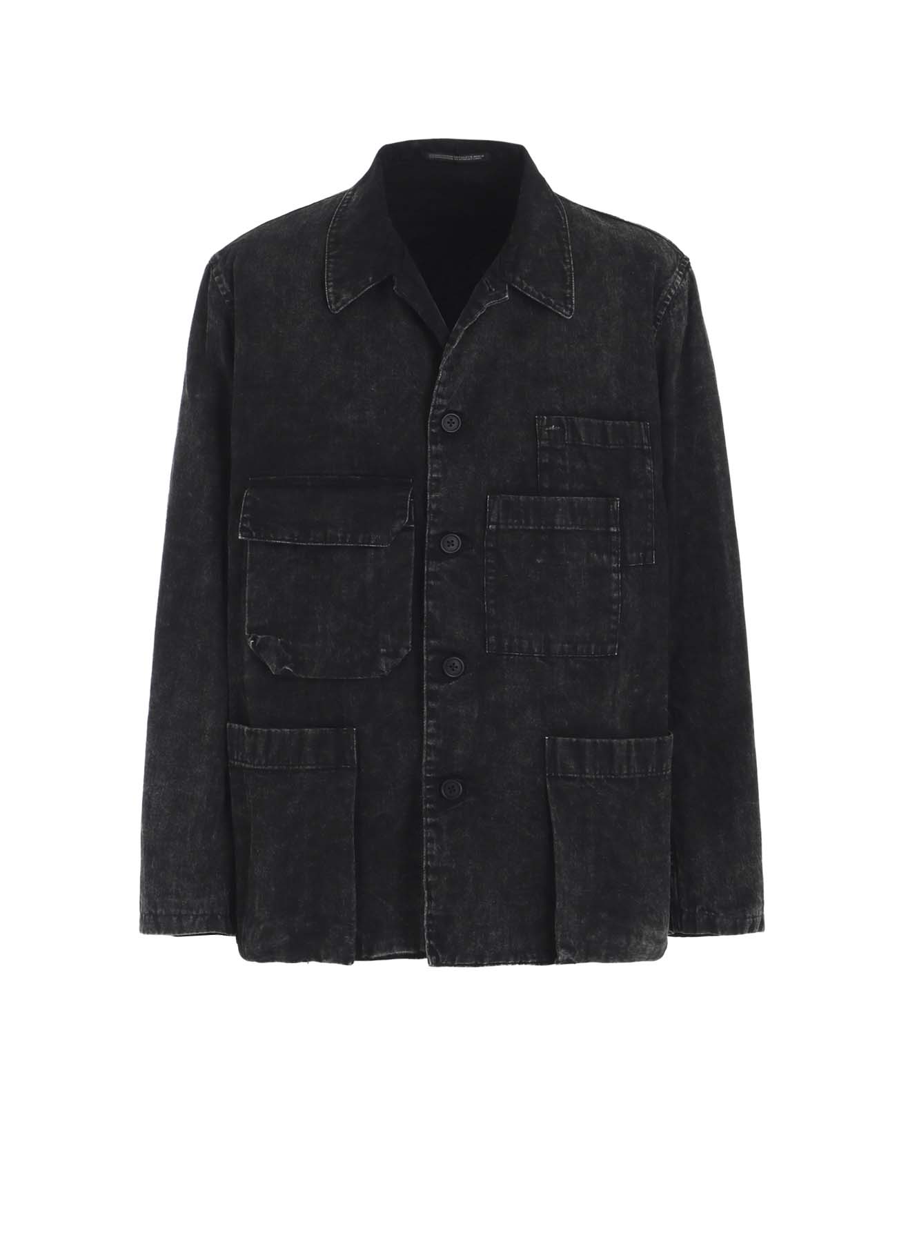 BLEACHING DENIM BLOUSON WITH 5-POCKETS