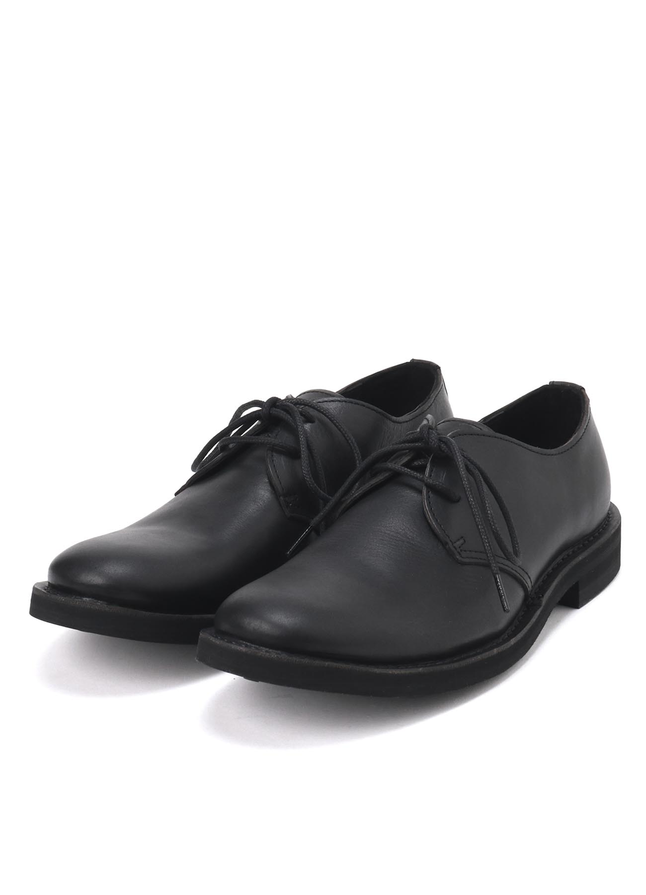 OIL WAX LEATHER PLAIN TOE SHOES