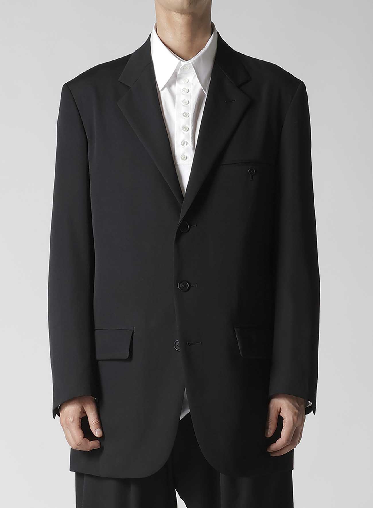 WOOL GABARDINE JACKET WITH RIGHT POCKET