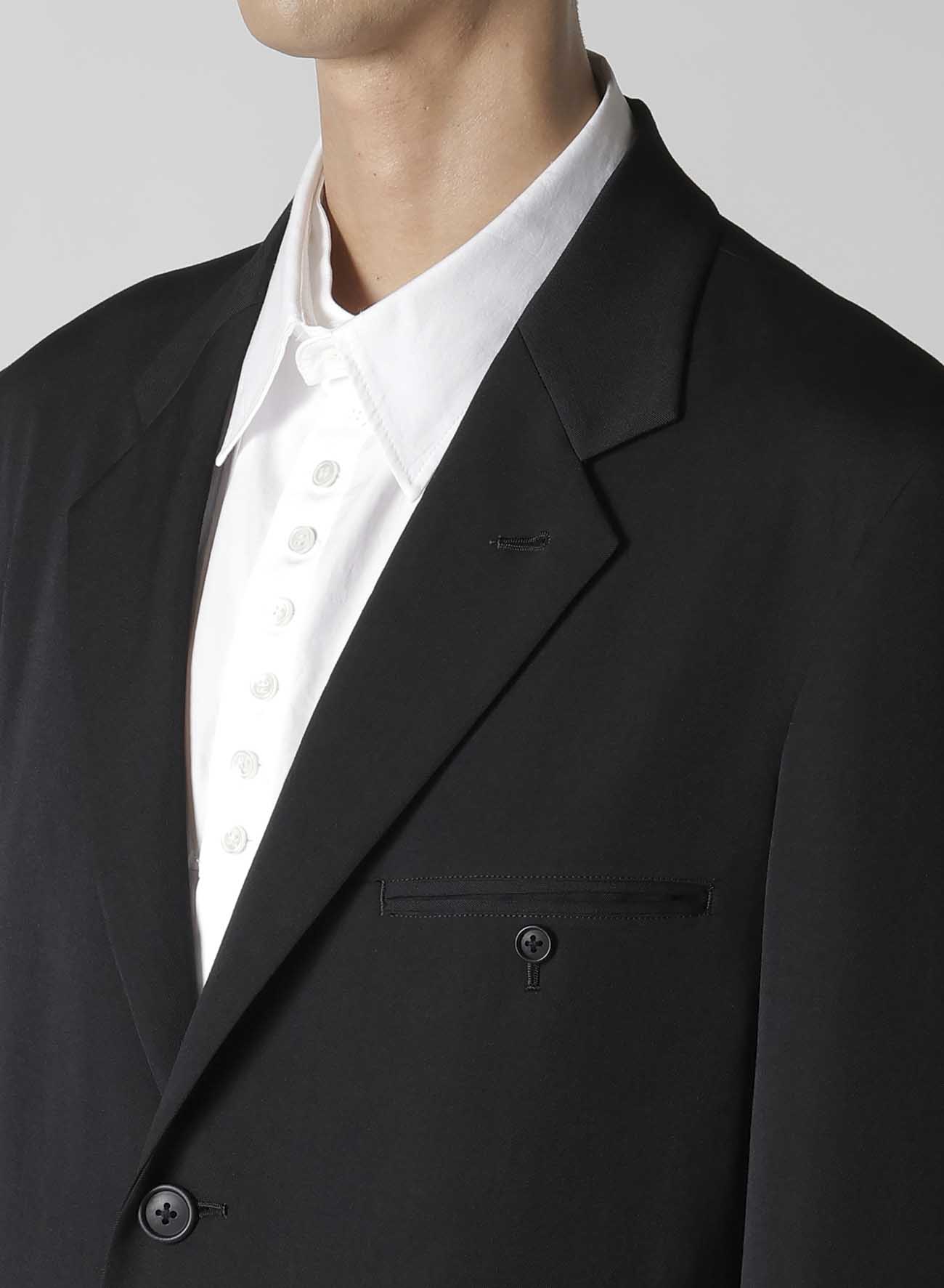 WOOL GABARDINE JACKET WITH RIGHT POCKET