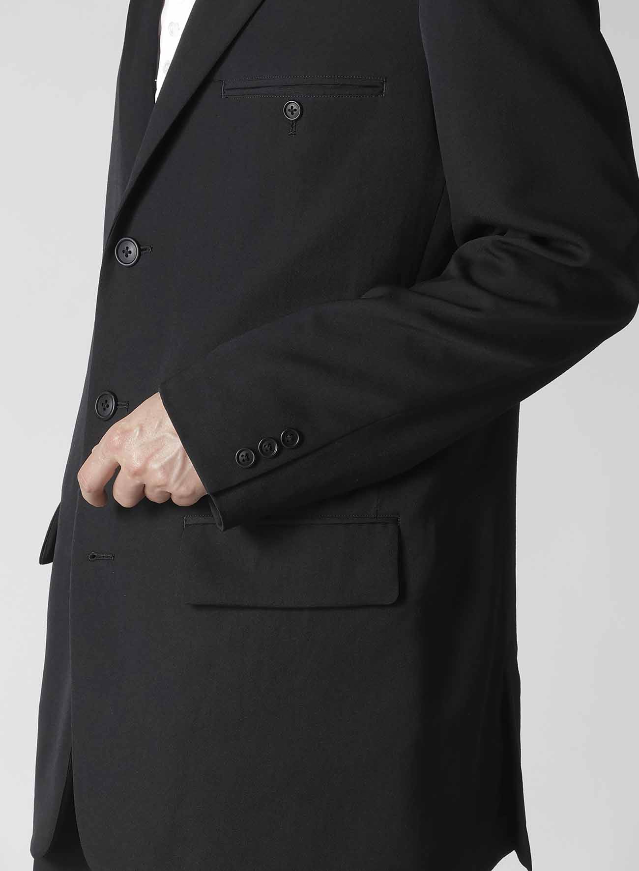 WOOL GABARDINE JACKET WITH RIGHT POCKET