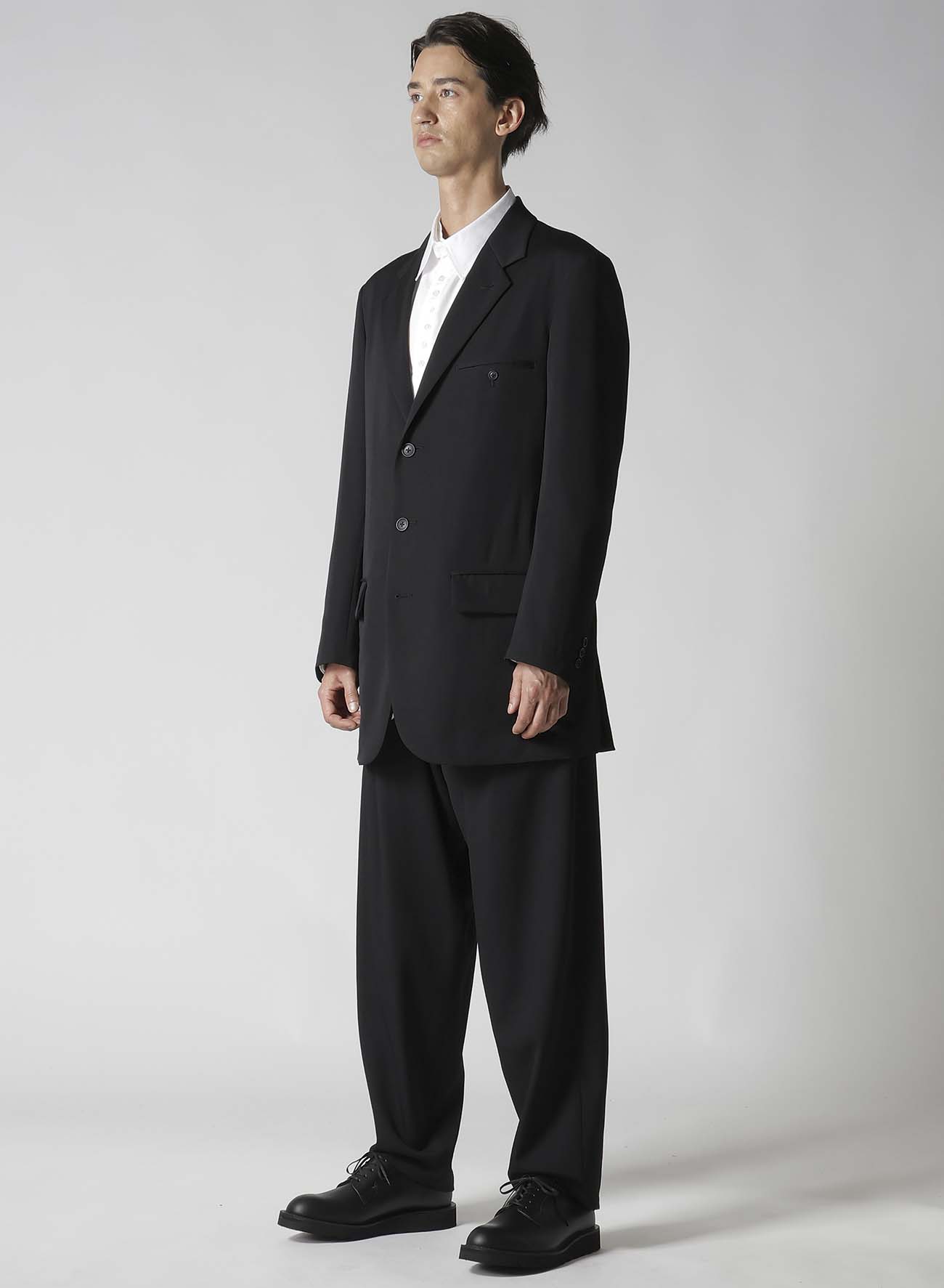 WOOL GABARDINE JACKET WITH RIGHT POCKET