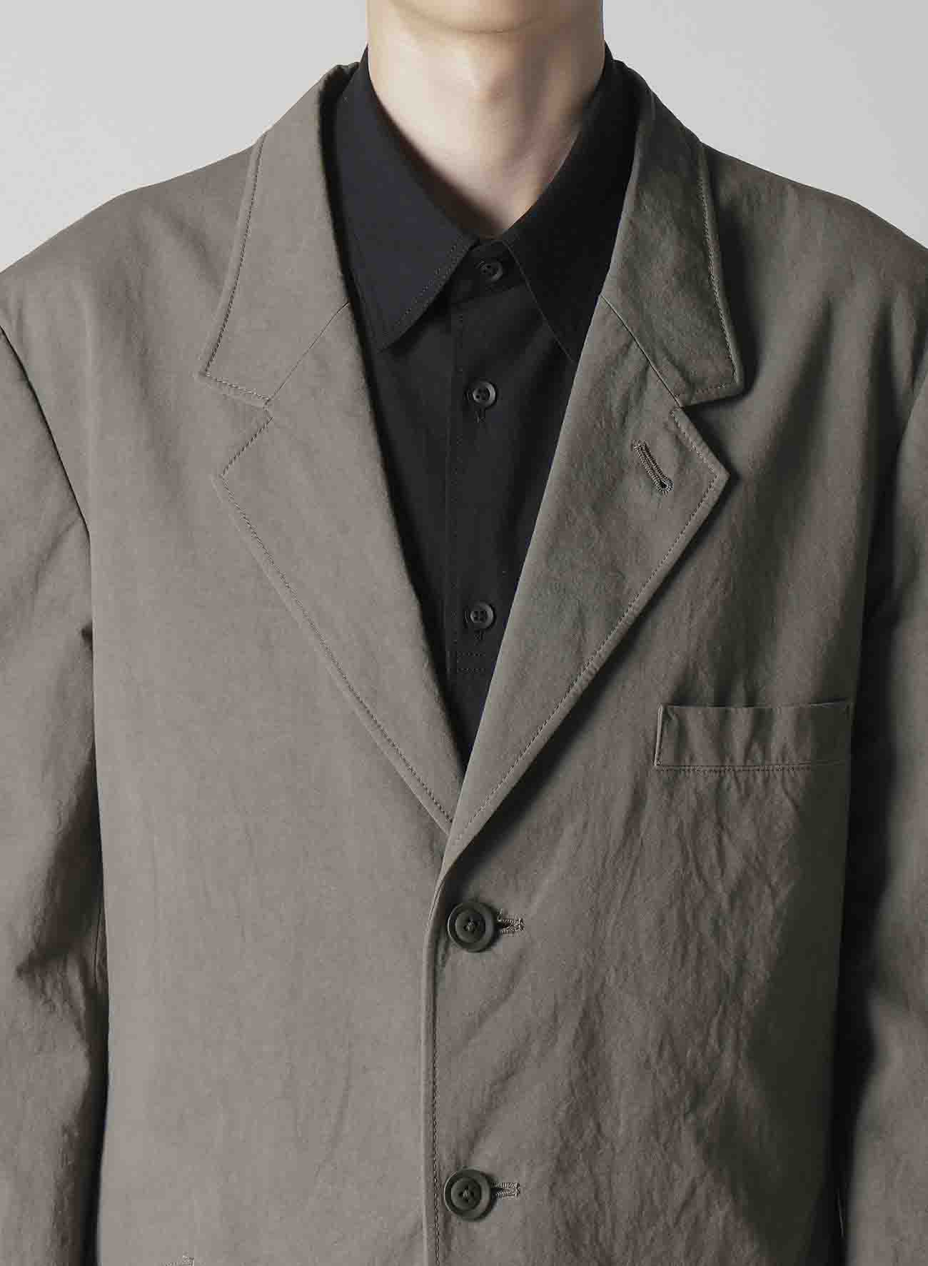 COTTON POPLIN JACKET WITH FRONT EDGE STITCH