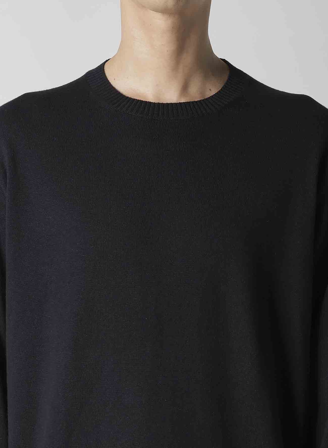 Y's for men INTERSIA LOGO ROUND NECK PULL OVER KNIT