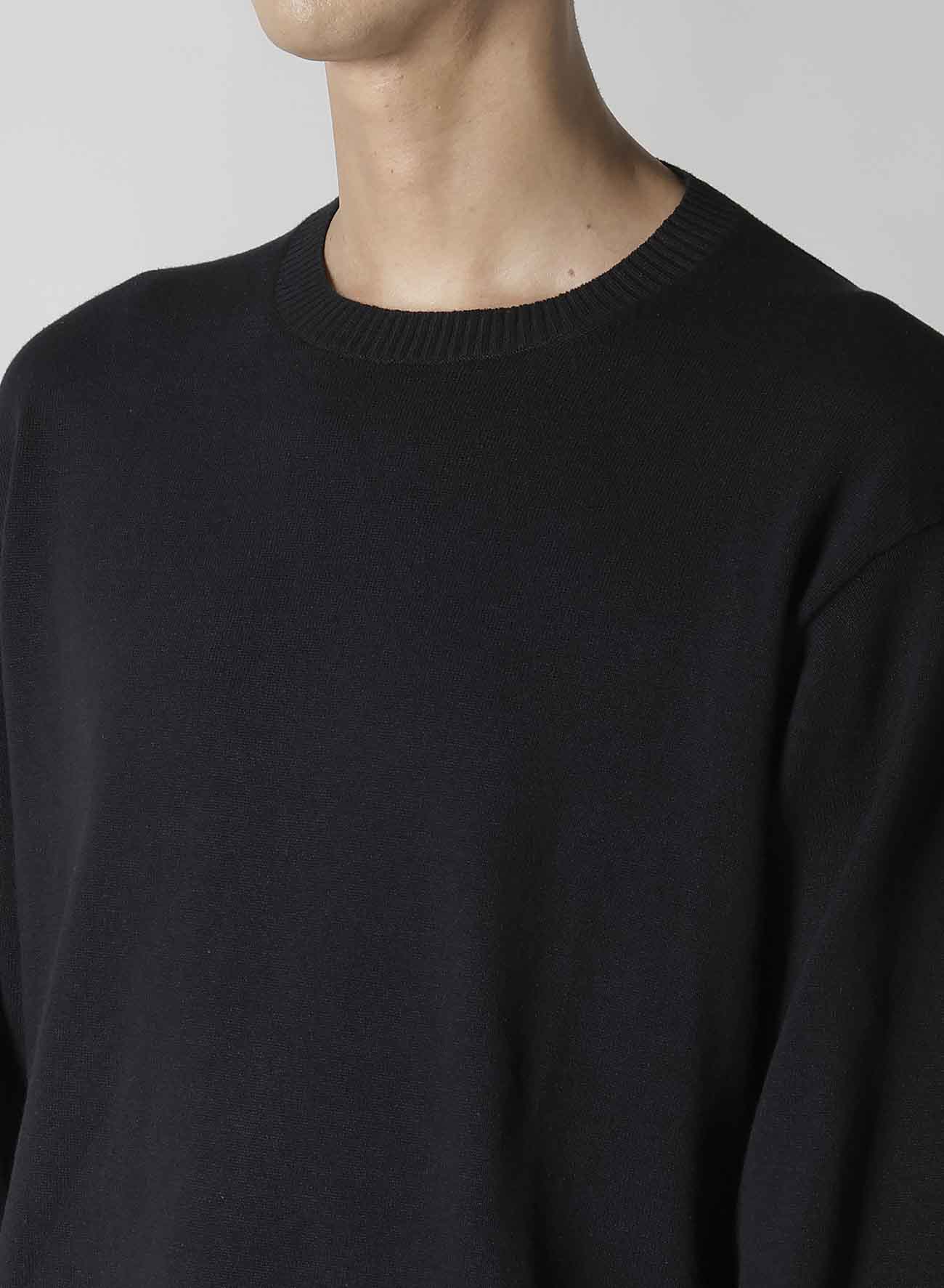 Y's for men INTERSIA LOGO ROUND NECK PULL OVER KNIT