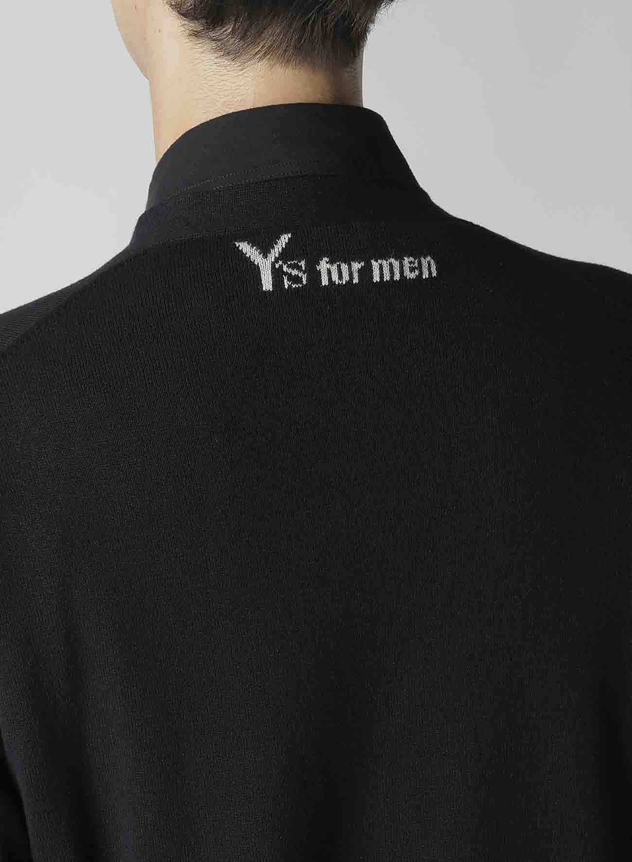 Y's for men INTERSIA LOGO CARDIGAN