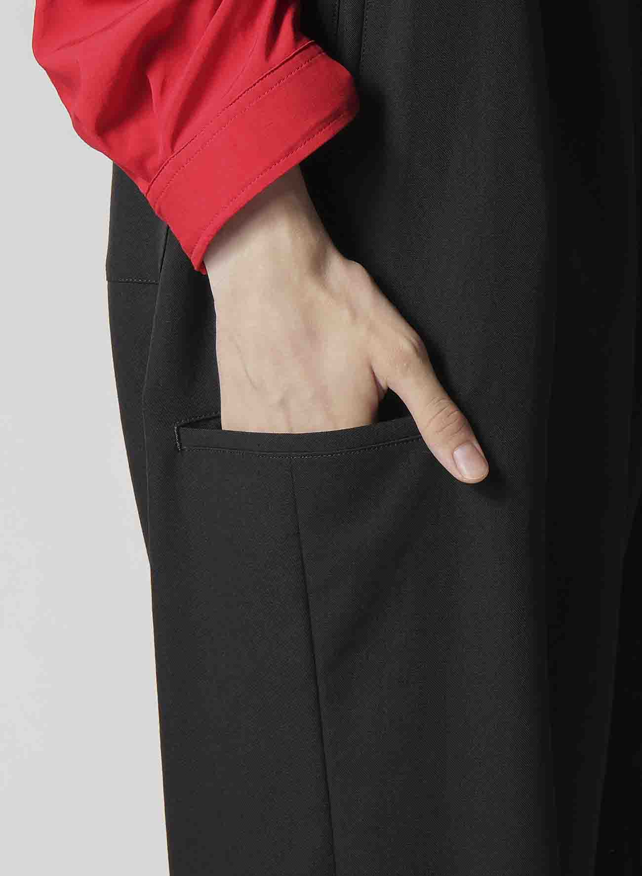 【12/6 10:00(JST) Release】WOOL GABARDINE RIGHT AND LEFT LEG POCKETS PANTS