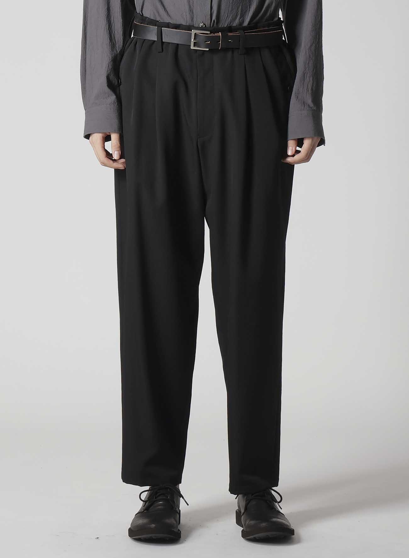 WOOL GABARDINE POCKET DETAIL PANTS