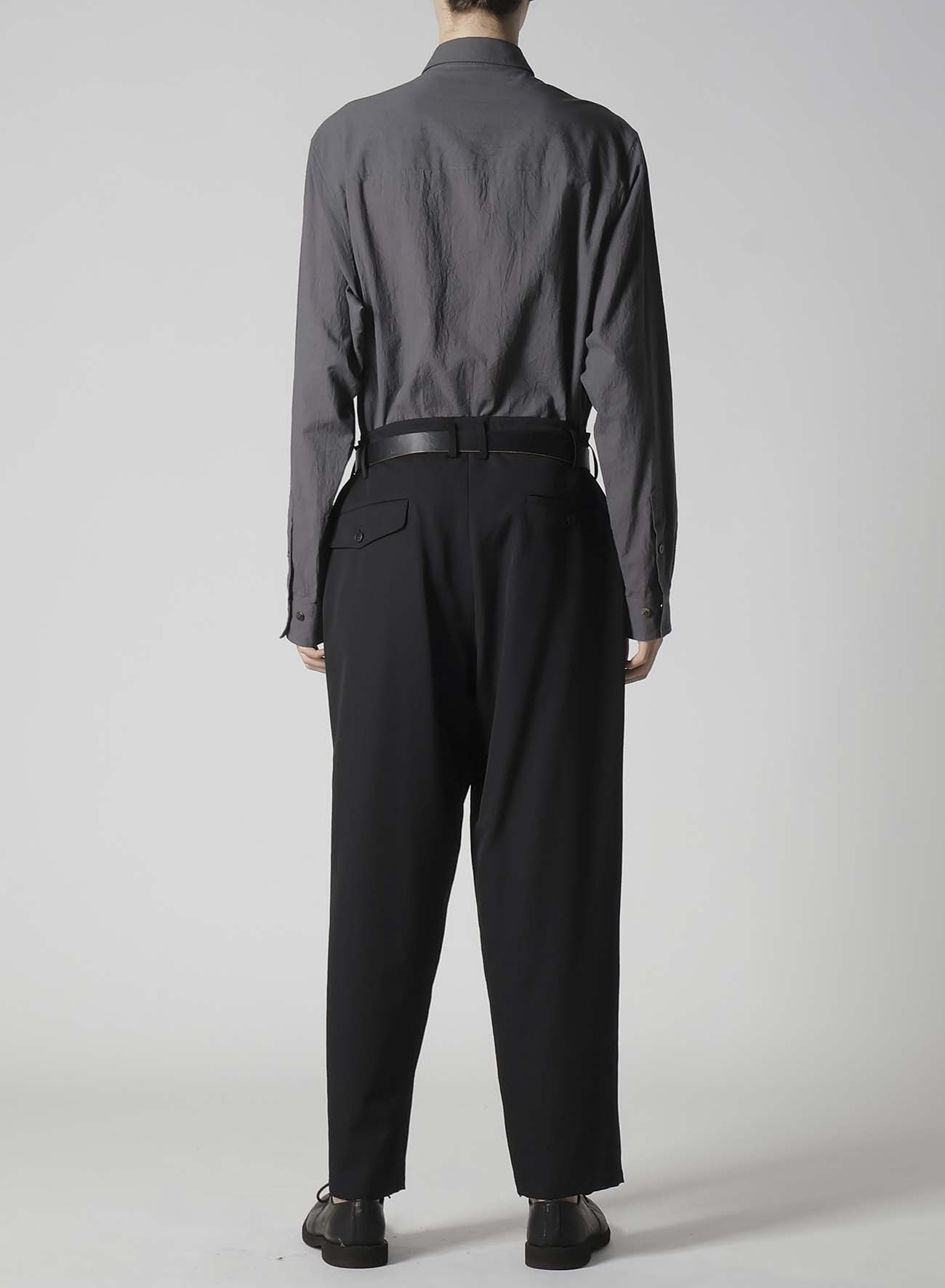 WOOL GABARDINE POCKET DETAIL PANTS