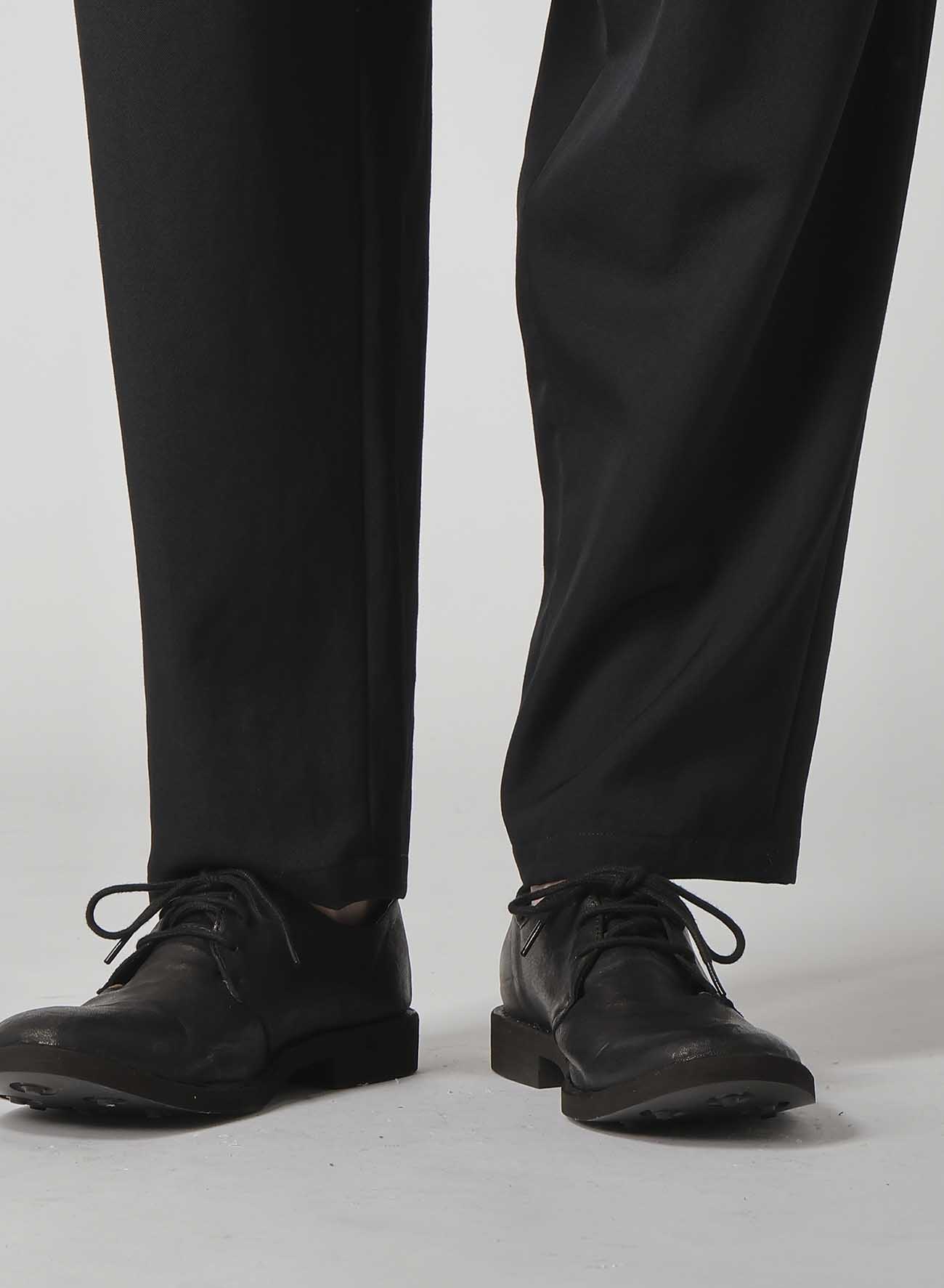 WOOL GABARDINE POCKET DETAIL PANTS