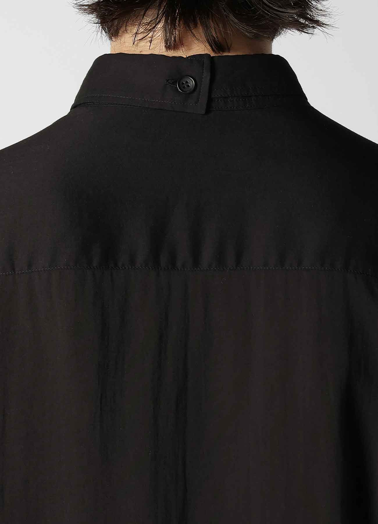 CELLULOSE LAWN SHIRT WITH ASYMMETRY COLLAR