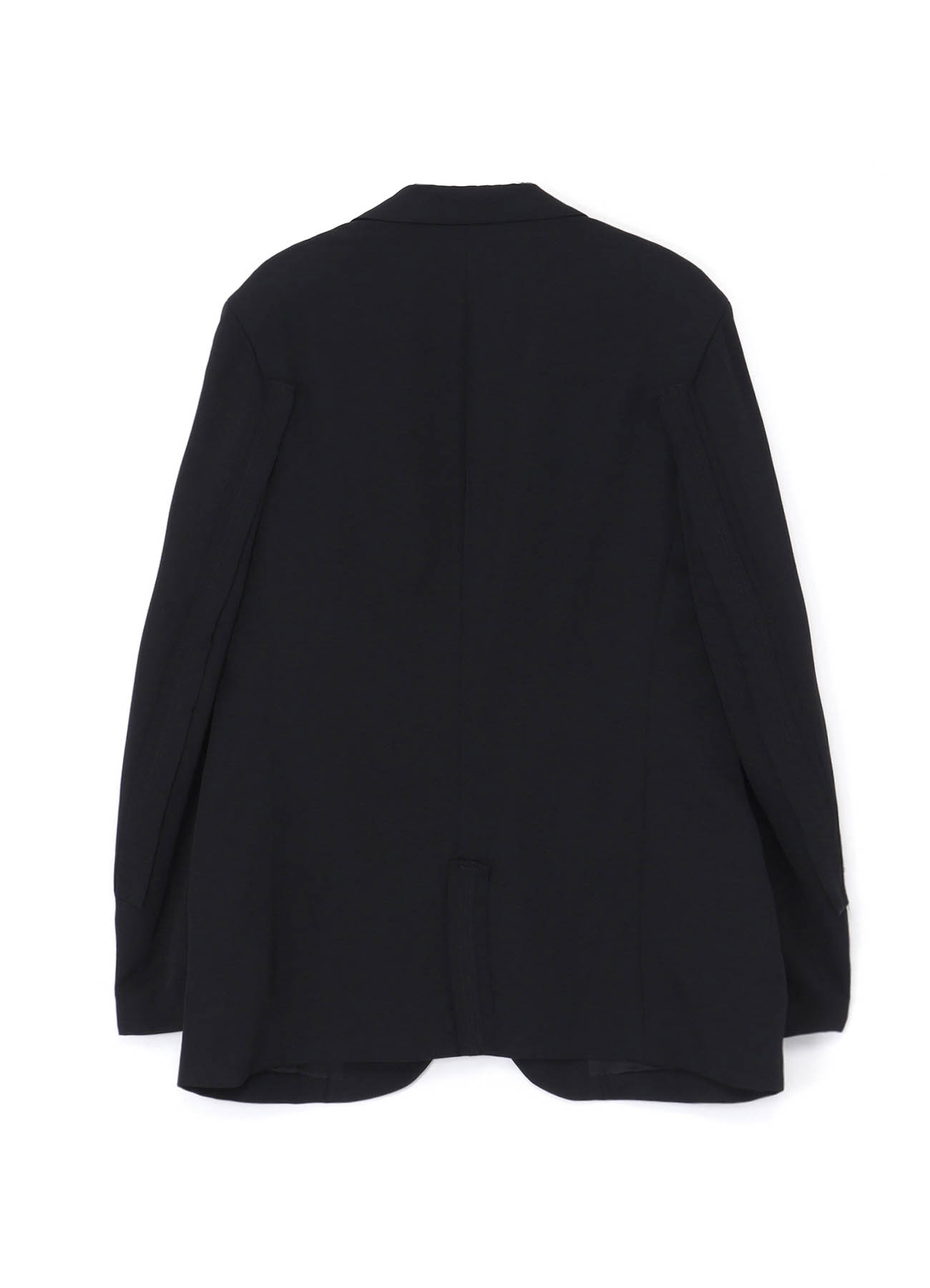 WOOL GABARDINE 3-BUTTONS JACKET WITH DECORATIVE CLOTH