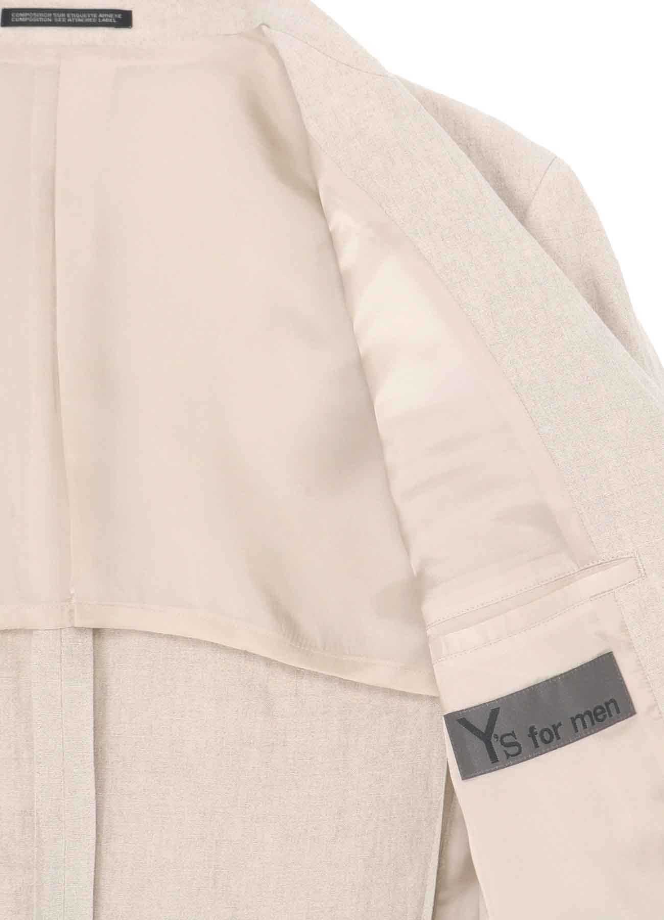 40 LINEN 3-BUTTONS JACKET WITH DECORATIVE CLOTH