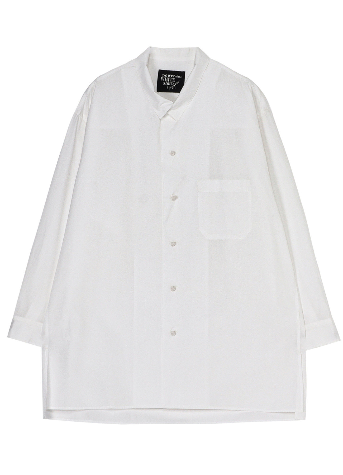 P・100/2 BROAD KNOT BUTTONS OPEN COLLAR SHIRT