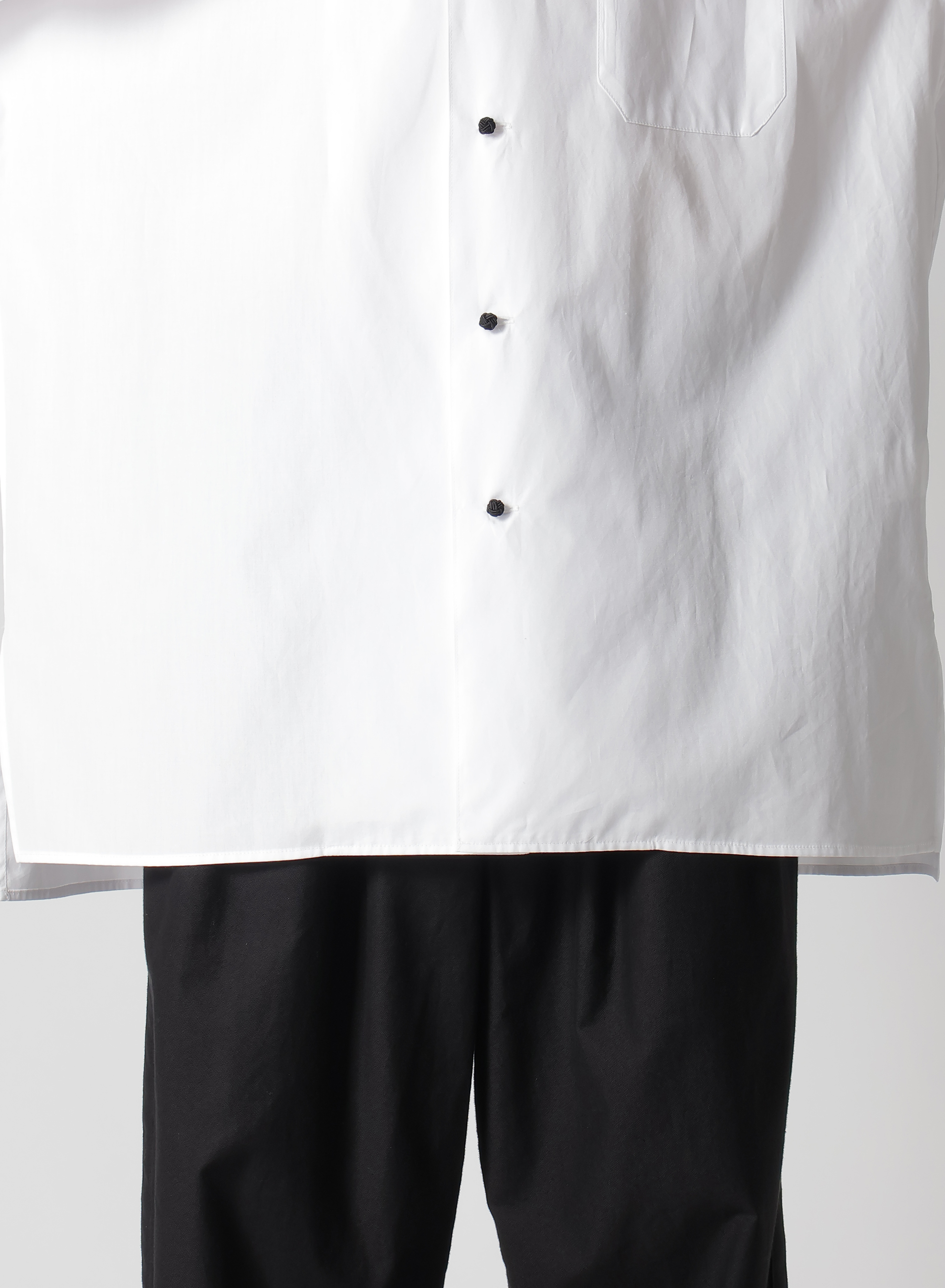 P・100/2 BROAD KNOT BUTTONS OPEN COLLAR SHIRT