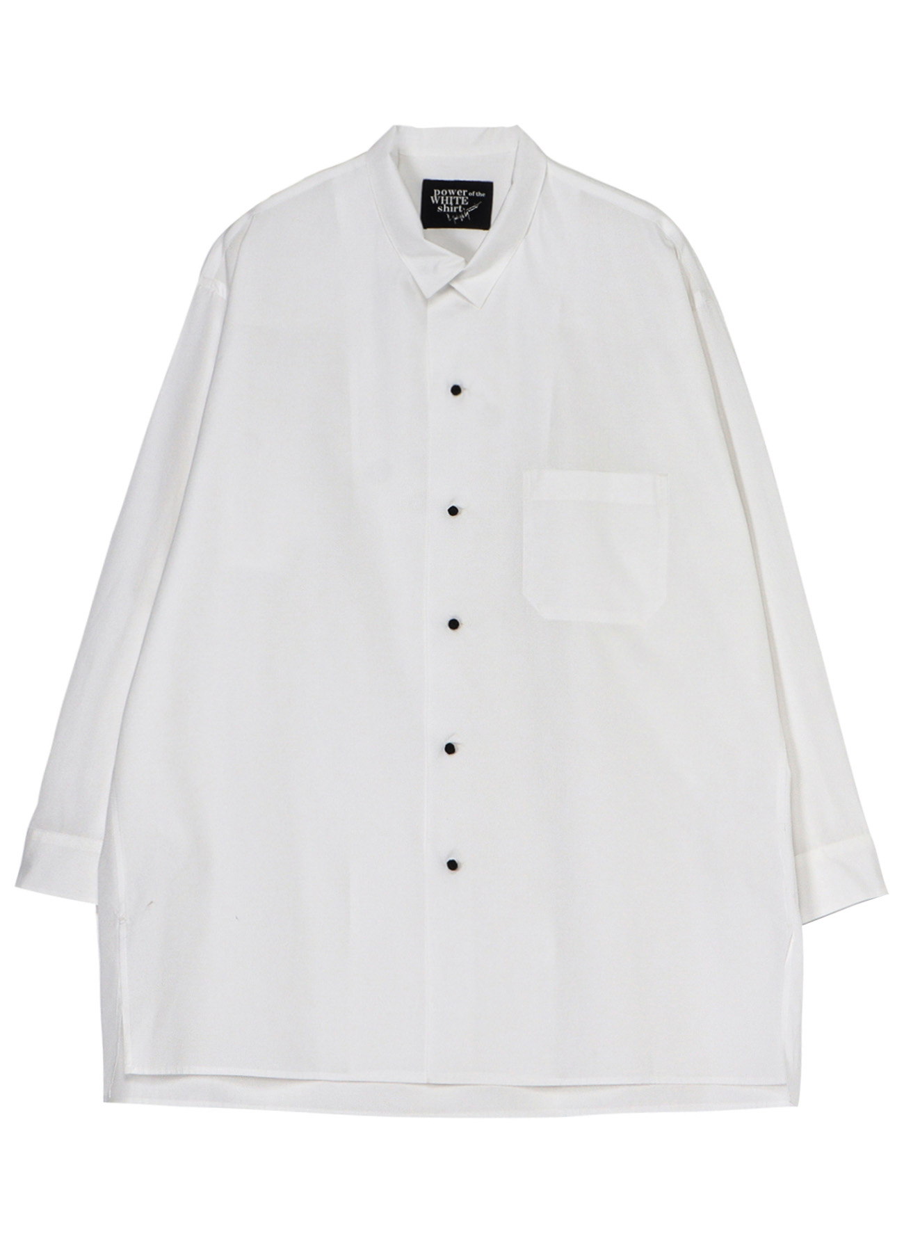 P・100/2 BROAD KNOT BUTTONS OPEN COLLAR SHIRT