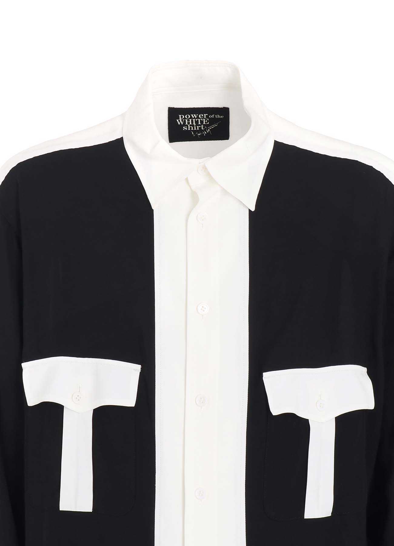 RAYON MONOCHROME FRONT PATCH SHIRT