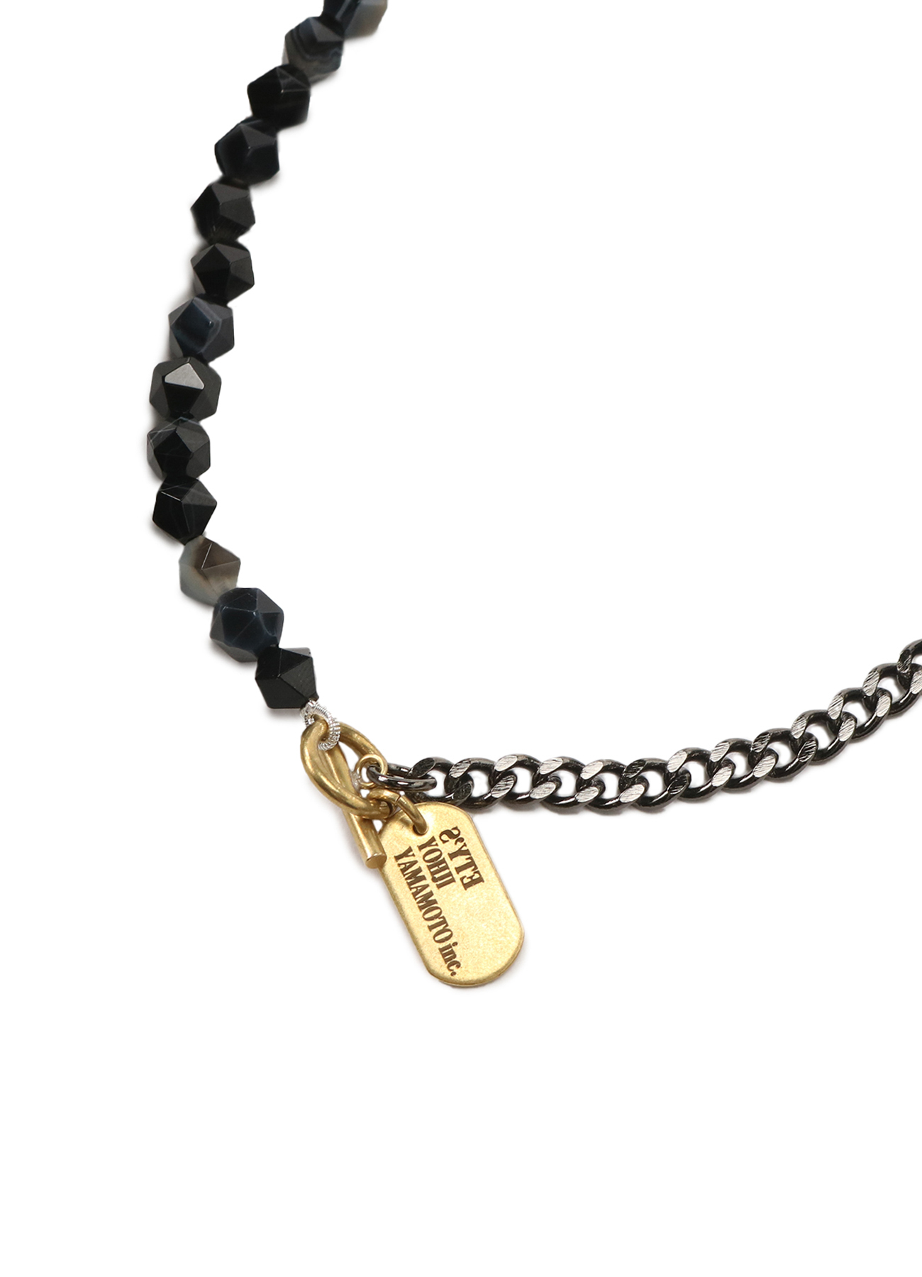 ONYX BRASS CHAIN NECKLACE BRACELET