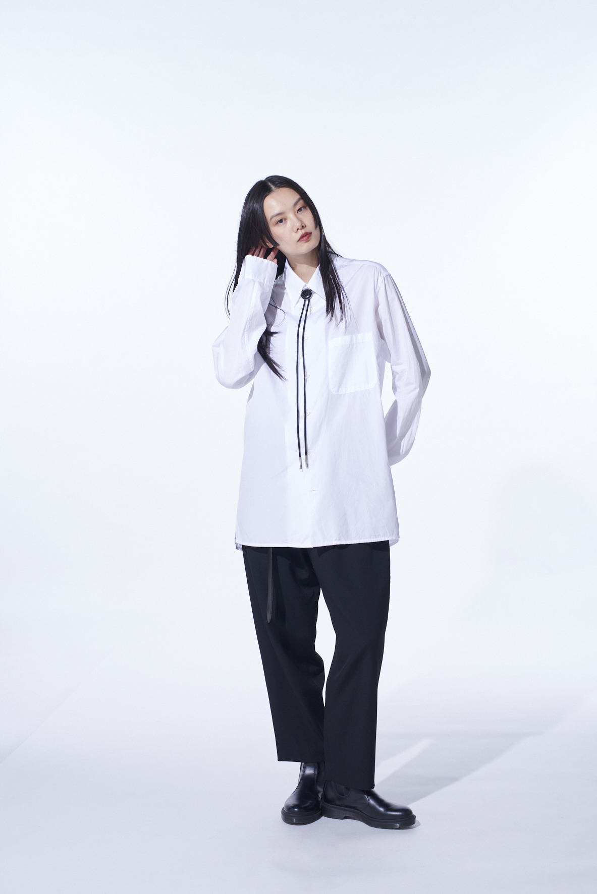 COTTON BROAD LOOSE-FIT REGULAR COLLAR SHIRT