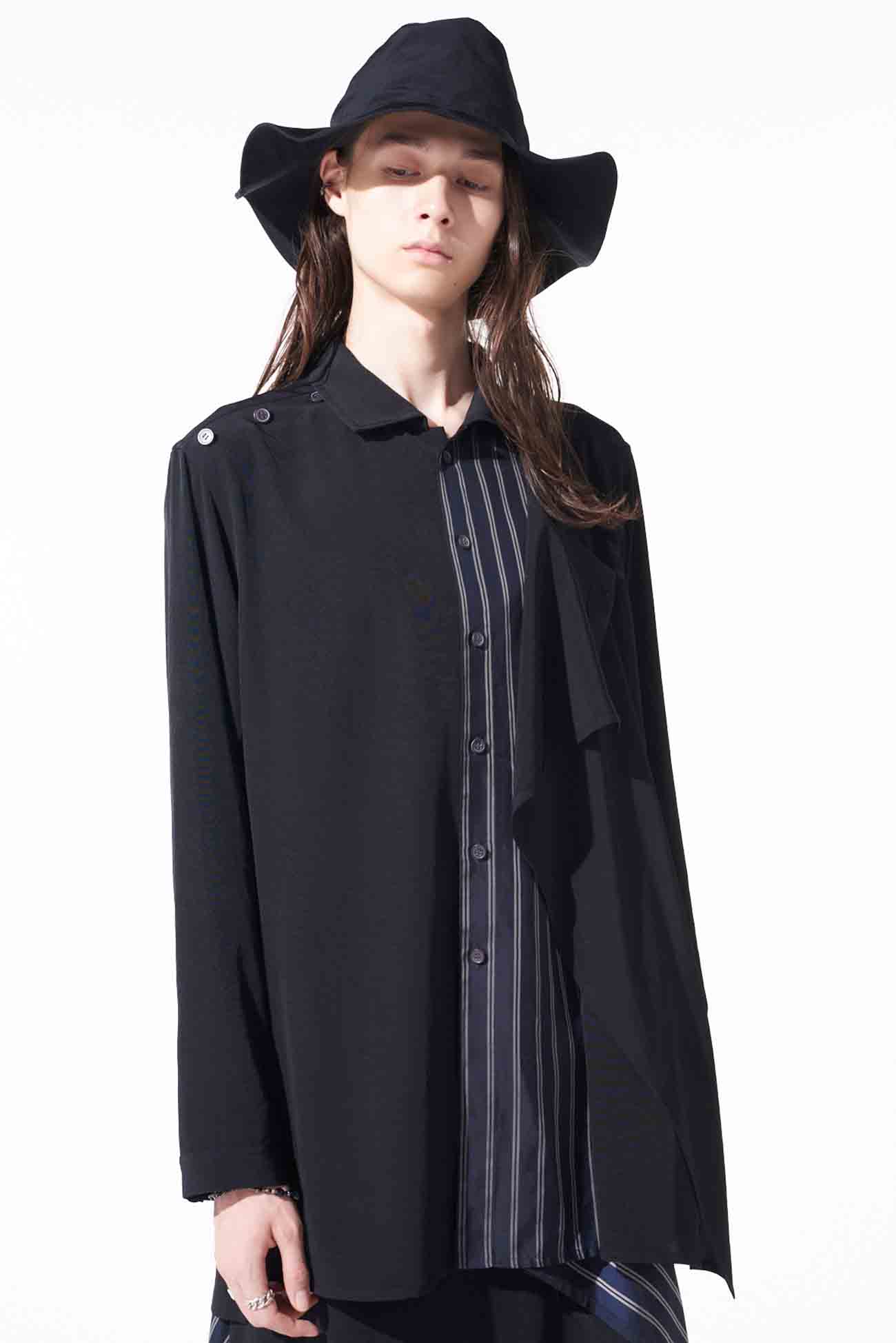 CREPE de CHINE FRONT LAYER SHIRT