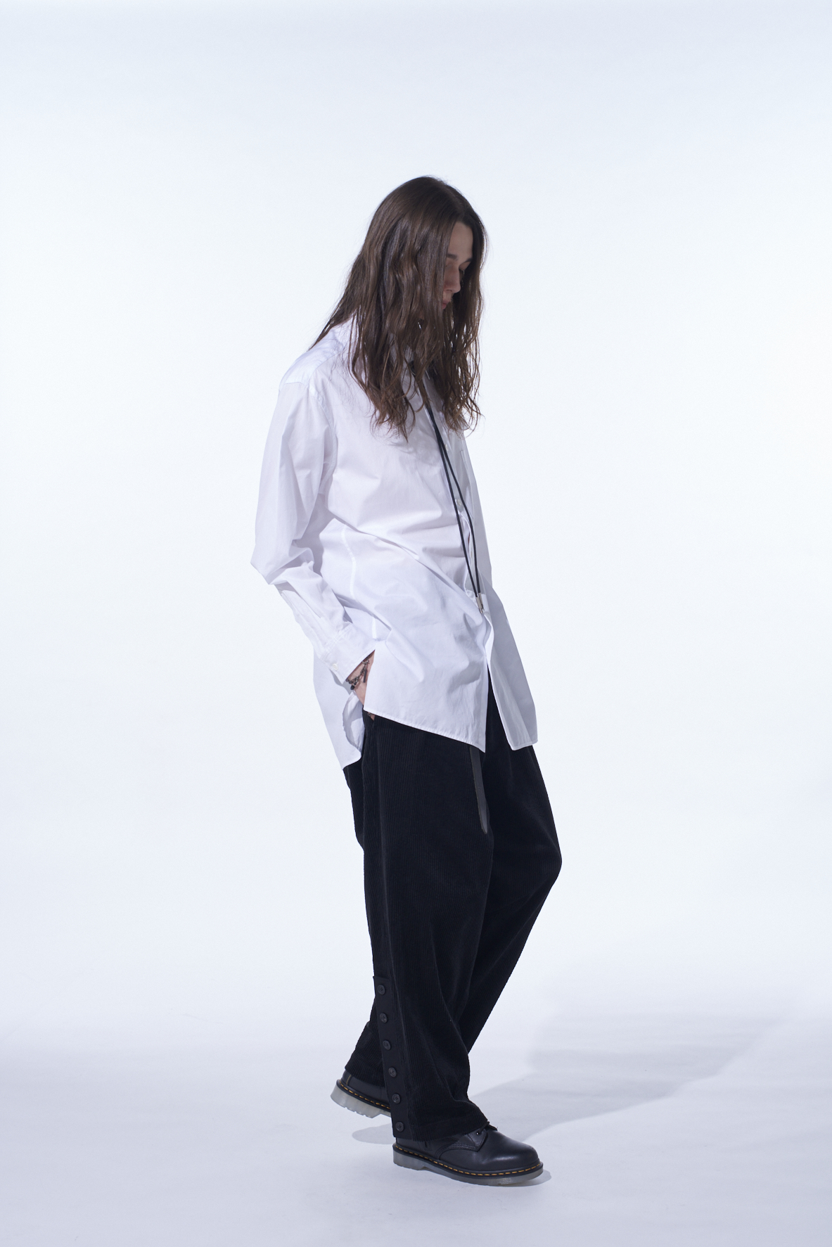 COTTON BROAD PLEATED SHIRT