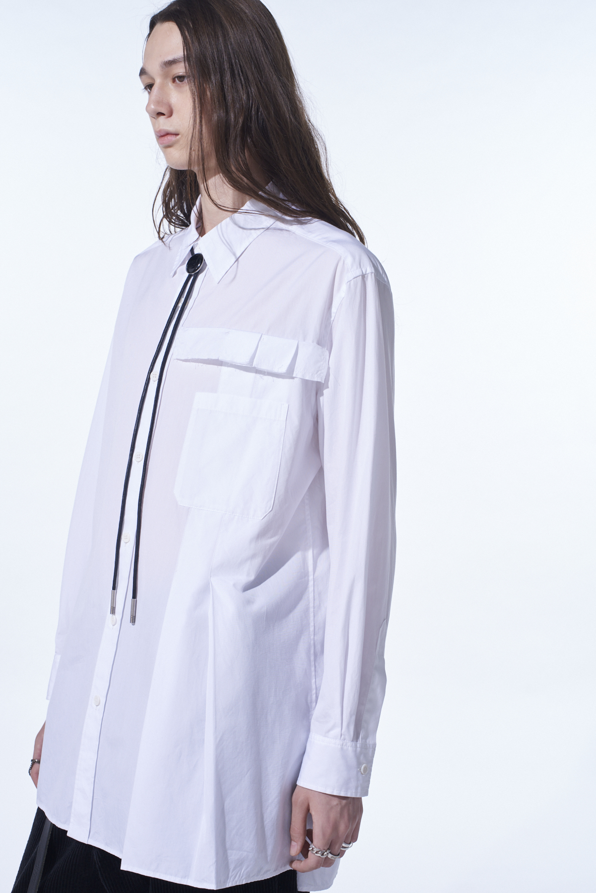 COTTON BROAD PLEATED SHIRT