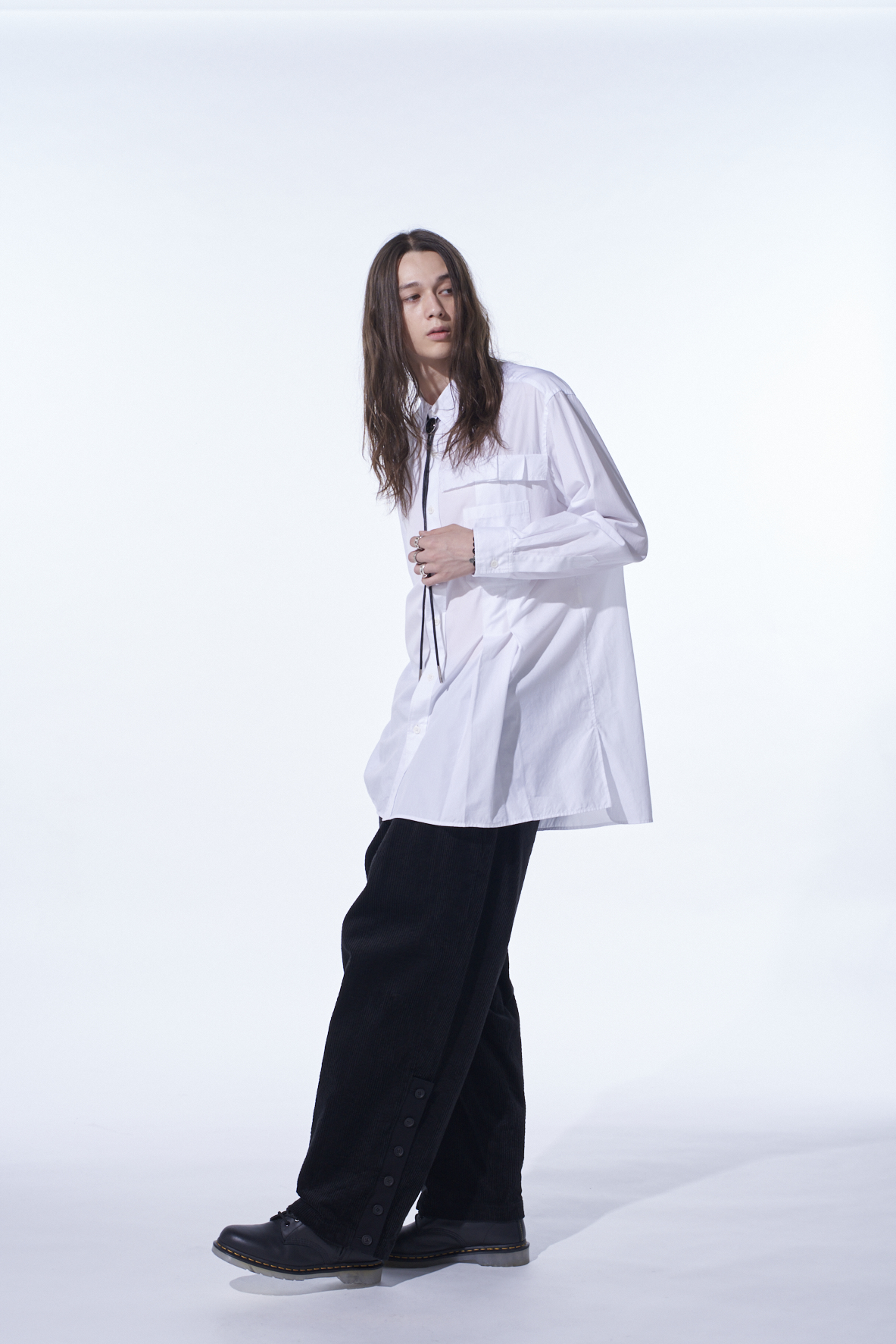 COTTON BROAD PLEATED SHIRT