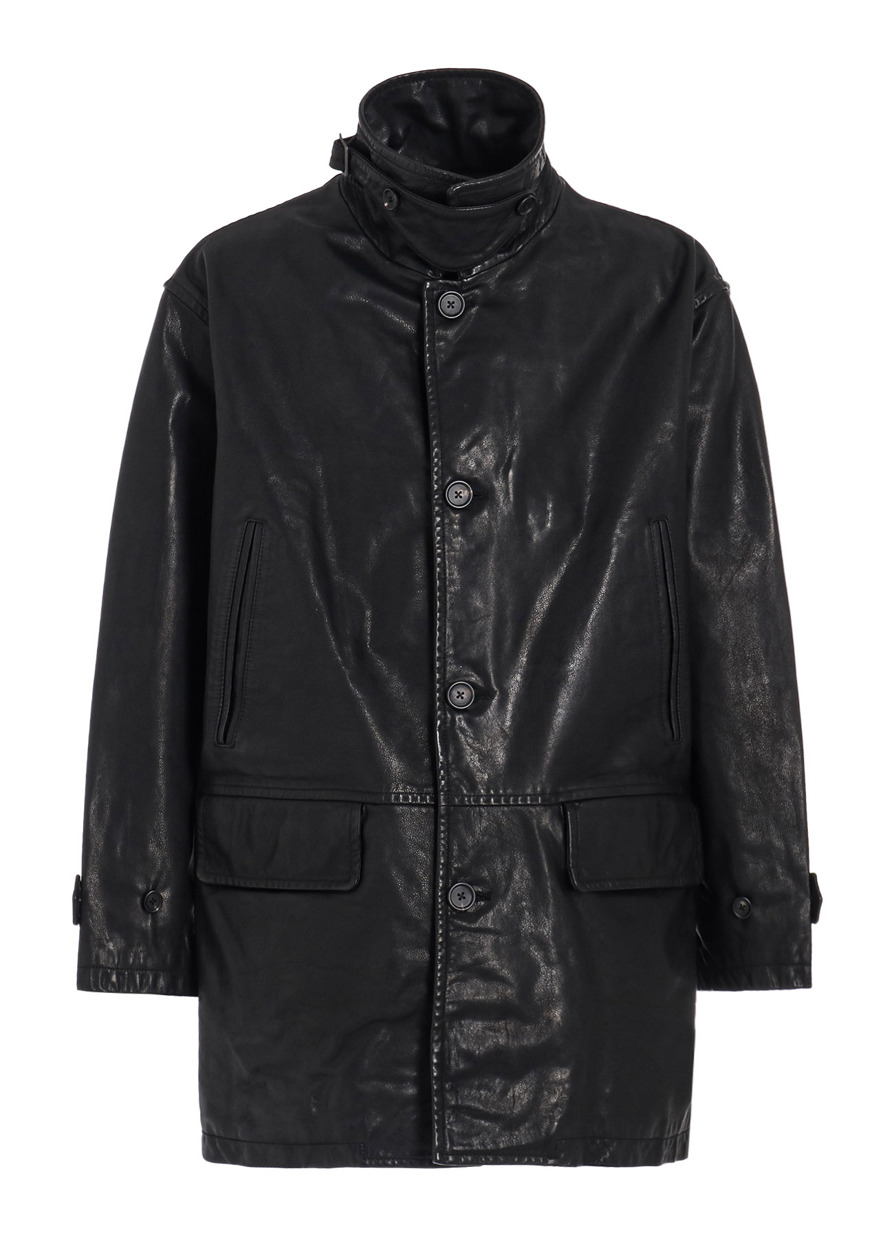 BUFFALO WASHED LEATHER CAR COAT