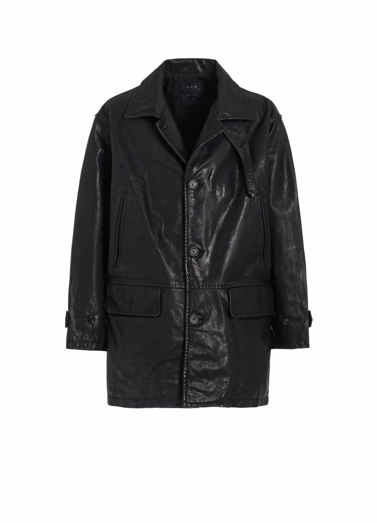 BUFFALO WASHED LEATHER CAR COAT