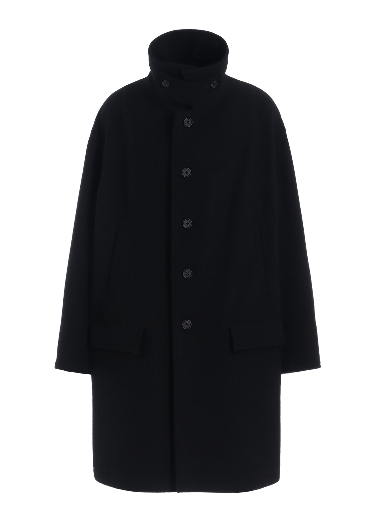 DOUBLE-WEAVE MELTON OVERSIZED SOUTIEN COLLAR COAT