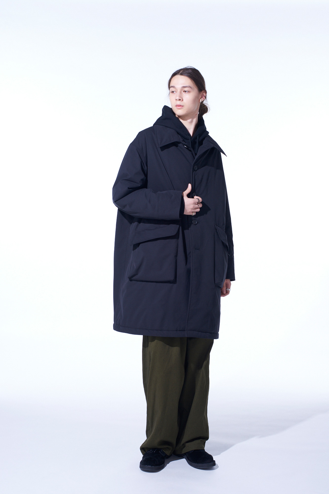 WATER-REPELLENT STRETCH TAFFETA PUFFER COAT