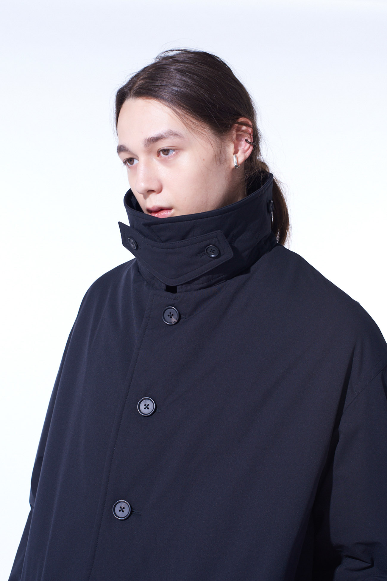 WATER-REPELLENT STRETCH TAFFETA PUFFER COAT