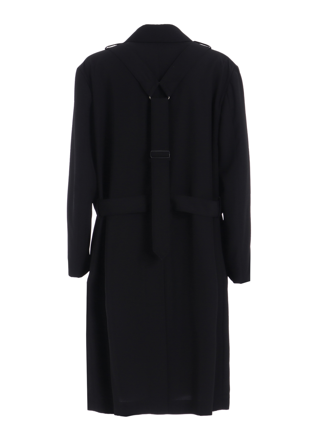 PE/GABARDINE BELTED BANDAGE COAT